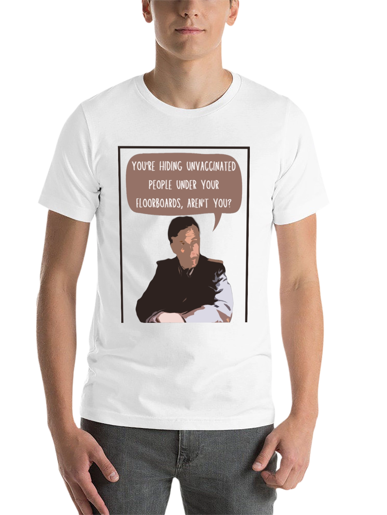 Black Unvaccinated People Under Your Floorboards T-Shirt view 14