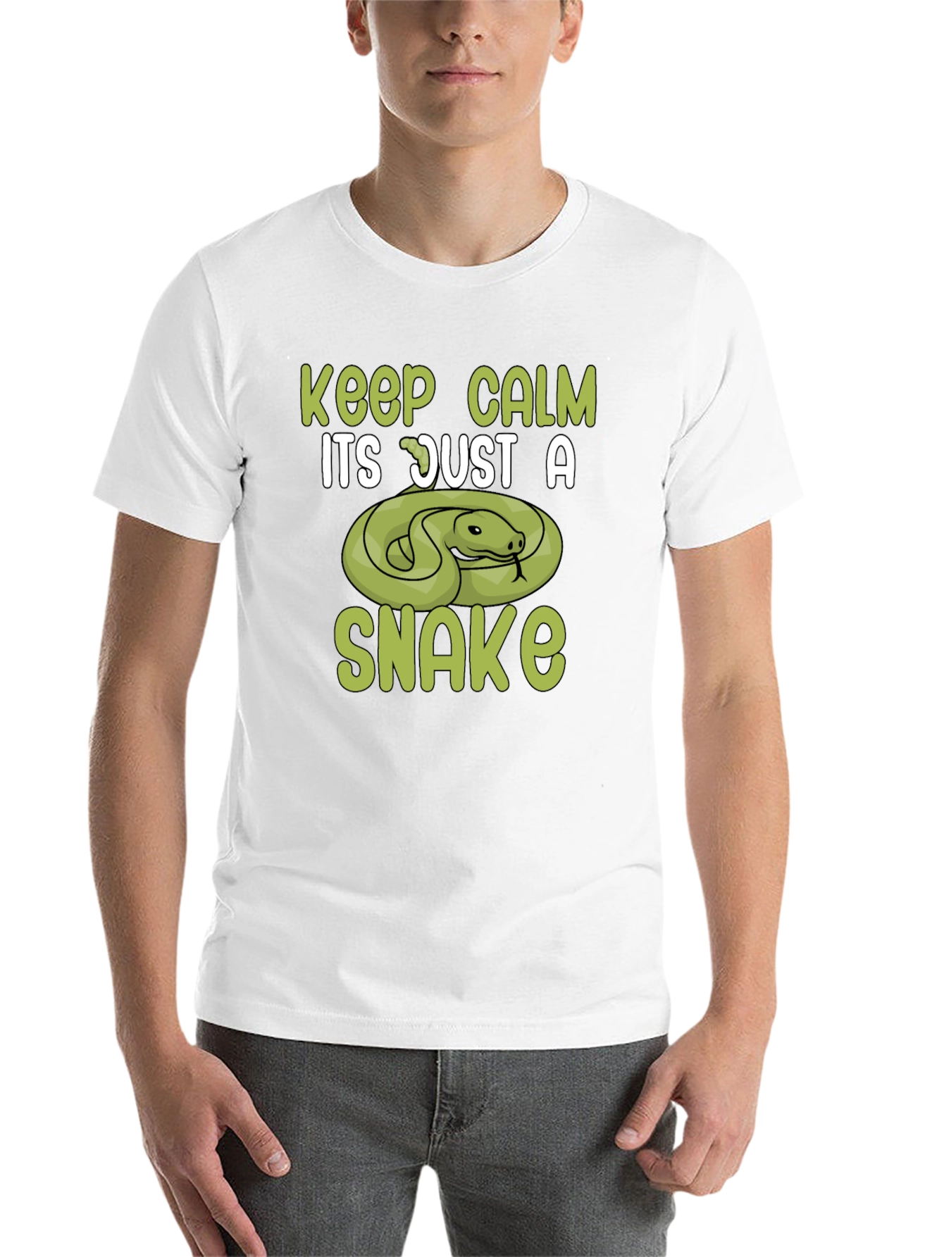 Black Keep Calm Snake T-Shirt view 14