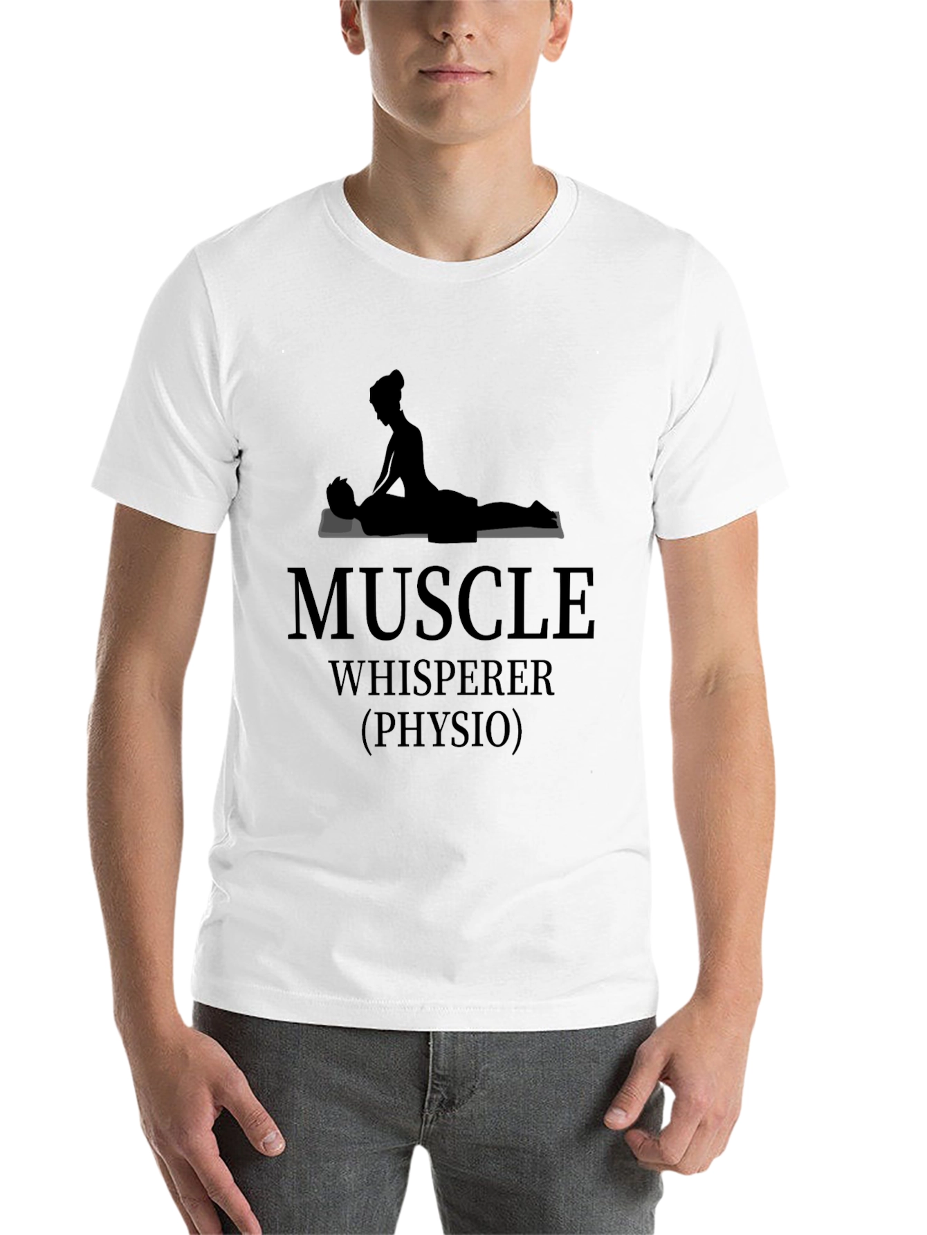 Black Muscle Whisperer Physio T-Shirt - Unisex view 14