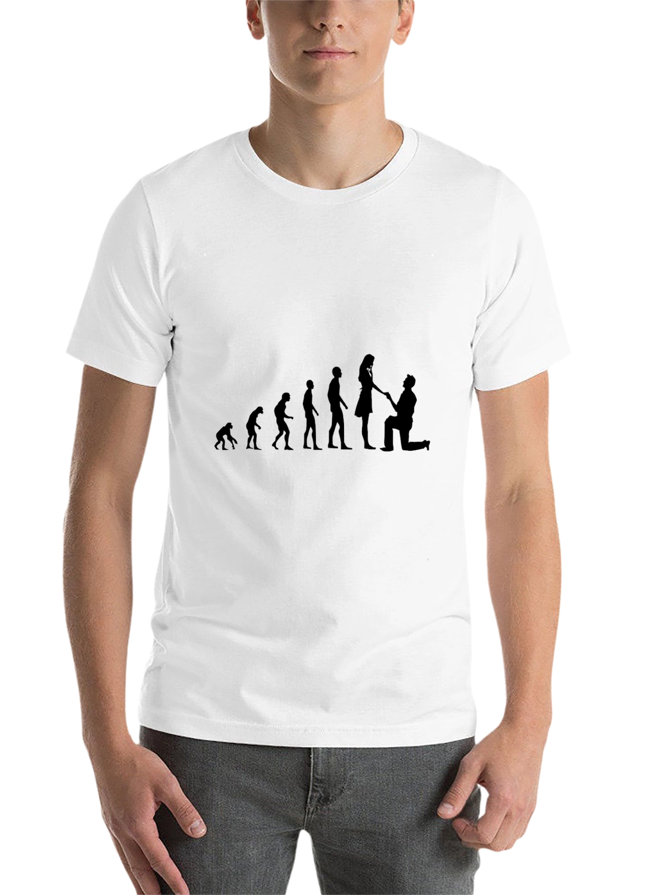 Black Evolution of Marriage T-Shirt - Black view 14
