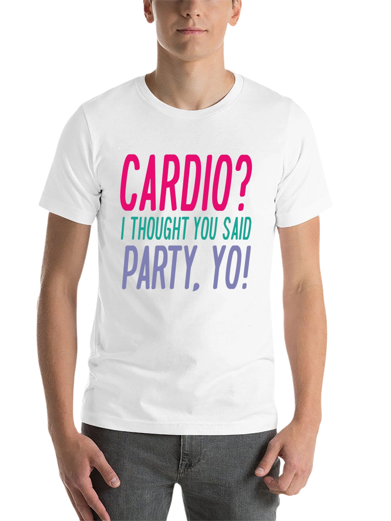 Black Cardio? Party, Yo! Graphic Tee - Unisex view 14