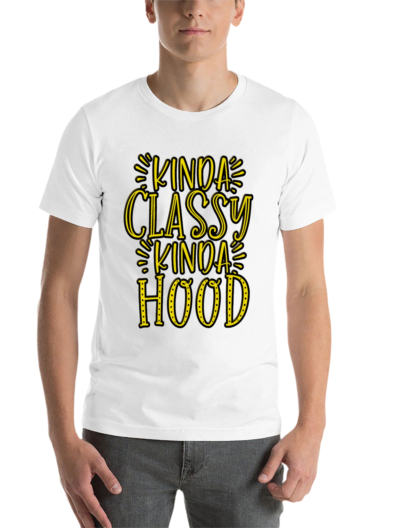 Black Kinda Classy Kinda Hood Graphic T-Shirt view 14