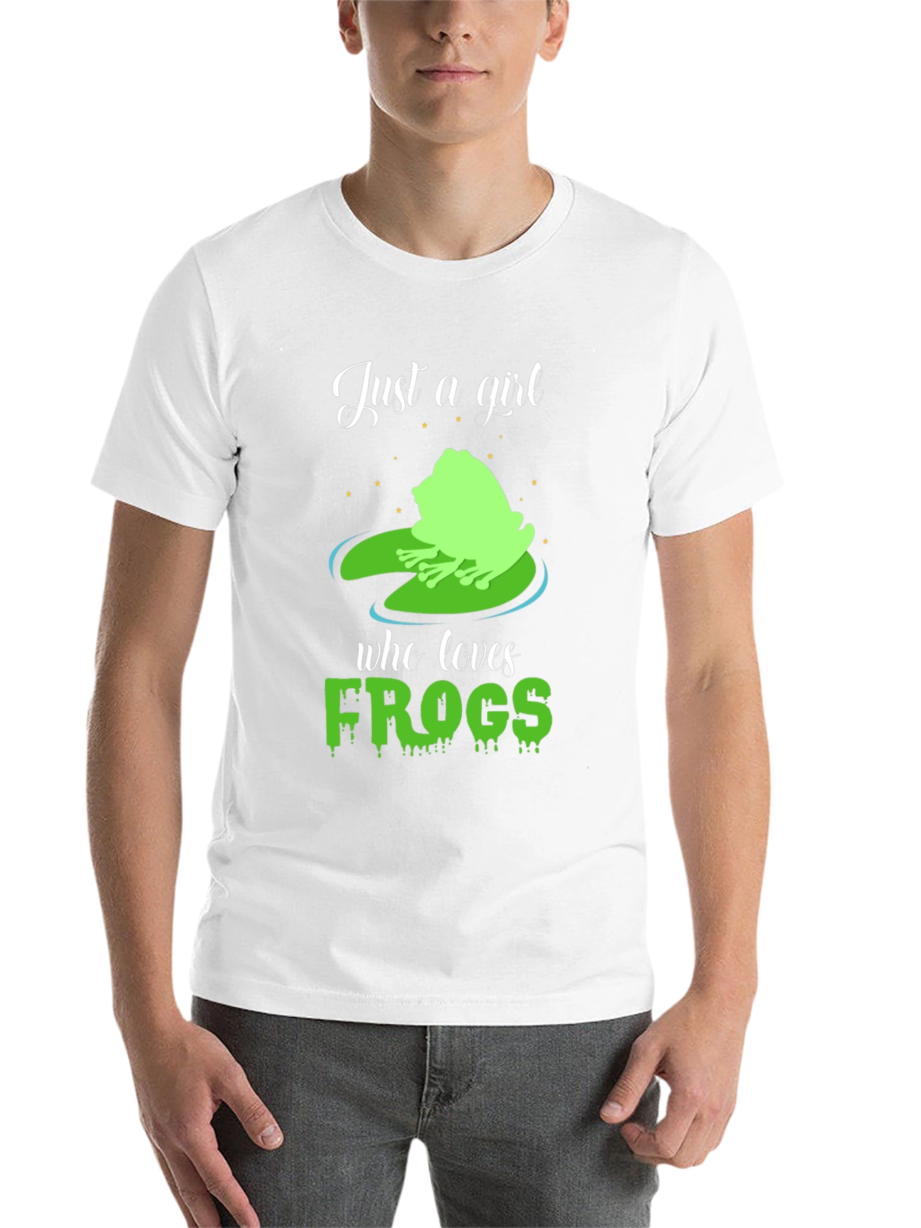 Black Just A Girl Who Loves Frogs T-Shirt view 14