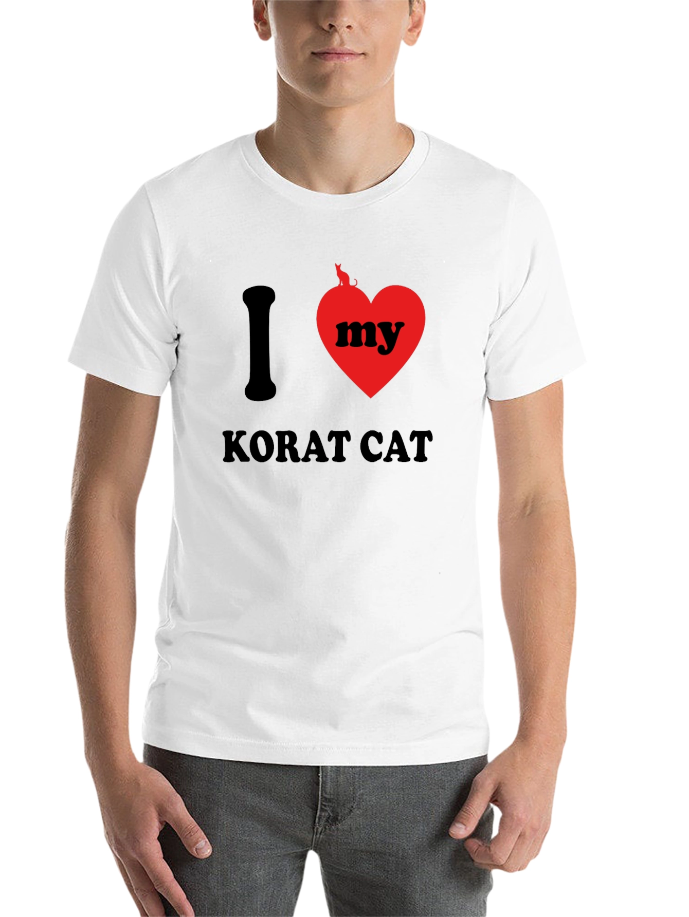 Black I Love My Korat Cat T-Shirt view 14