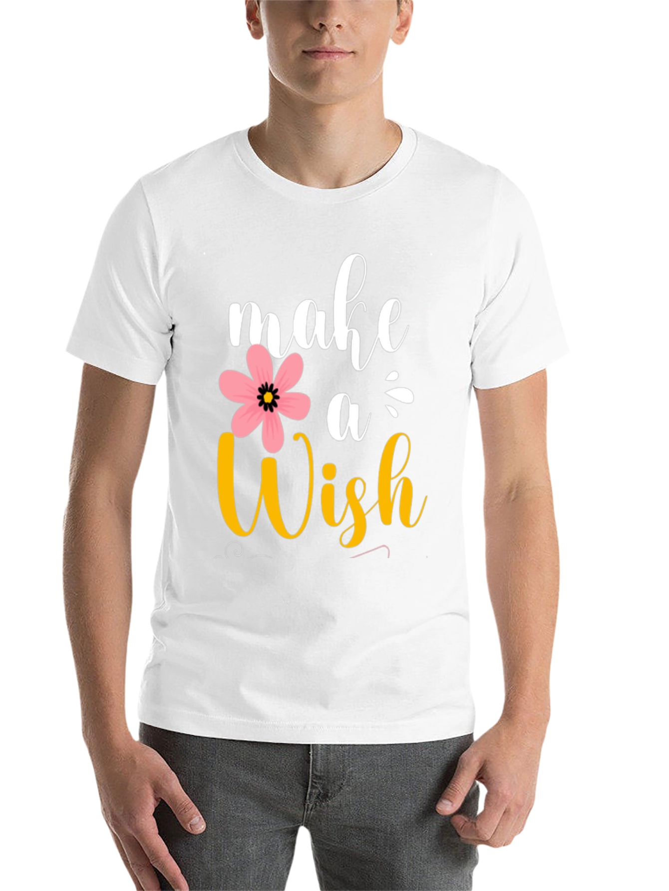 Black Make a Wish T-Shirt - Floral Design view 14