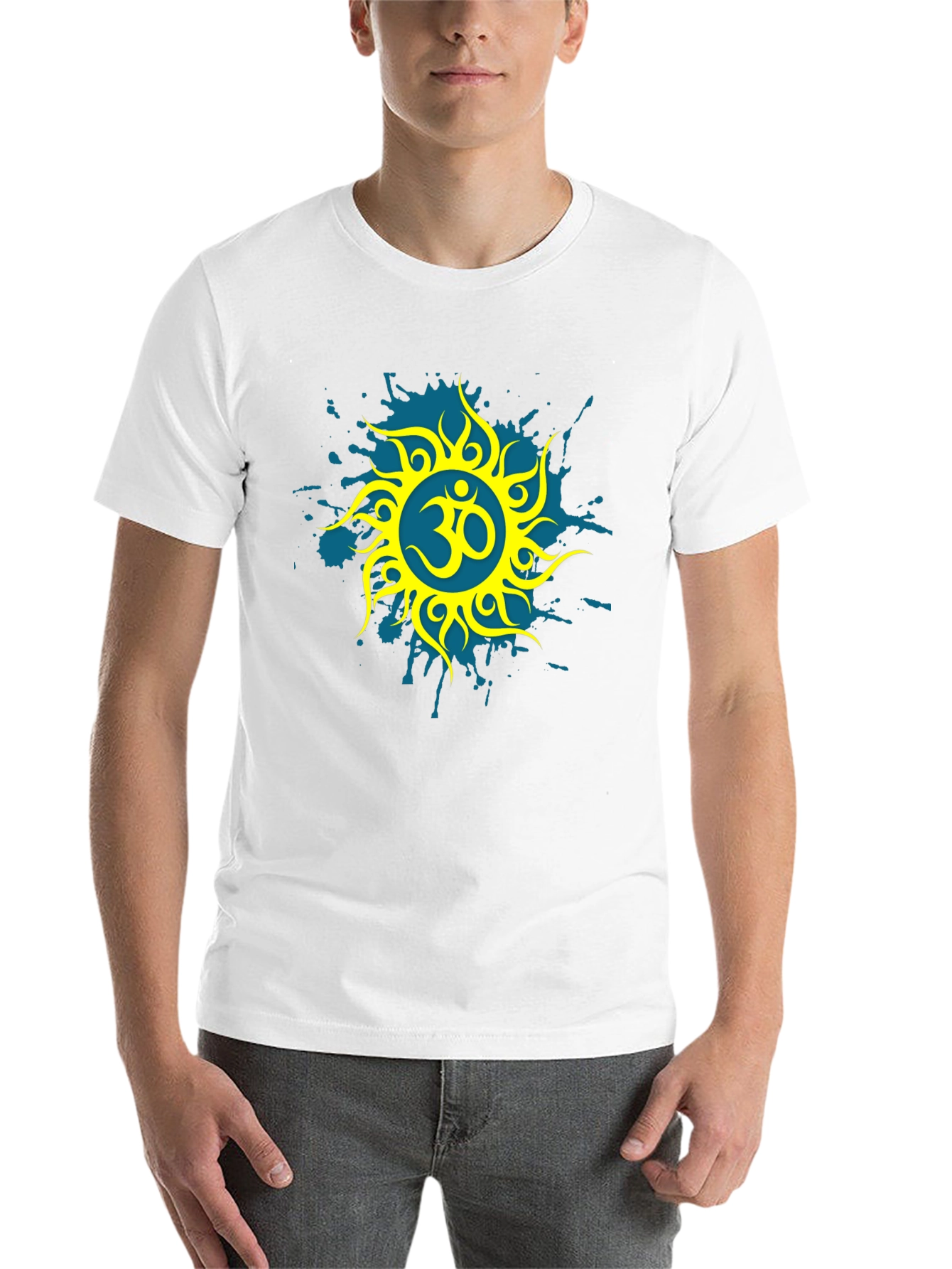 Black Om Symbol Graphic Tee - Stylish Black T-Shirt view 14