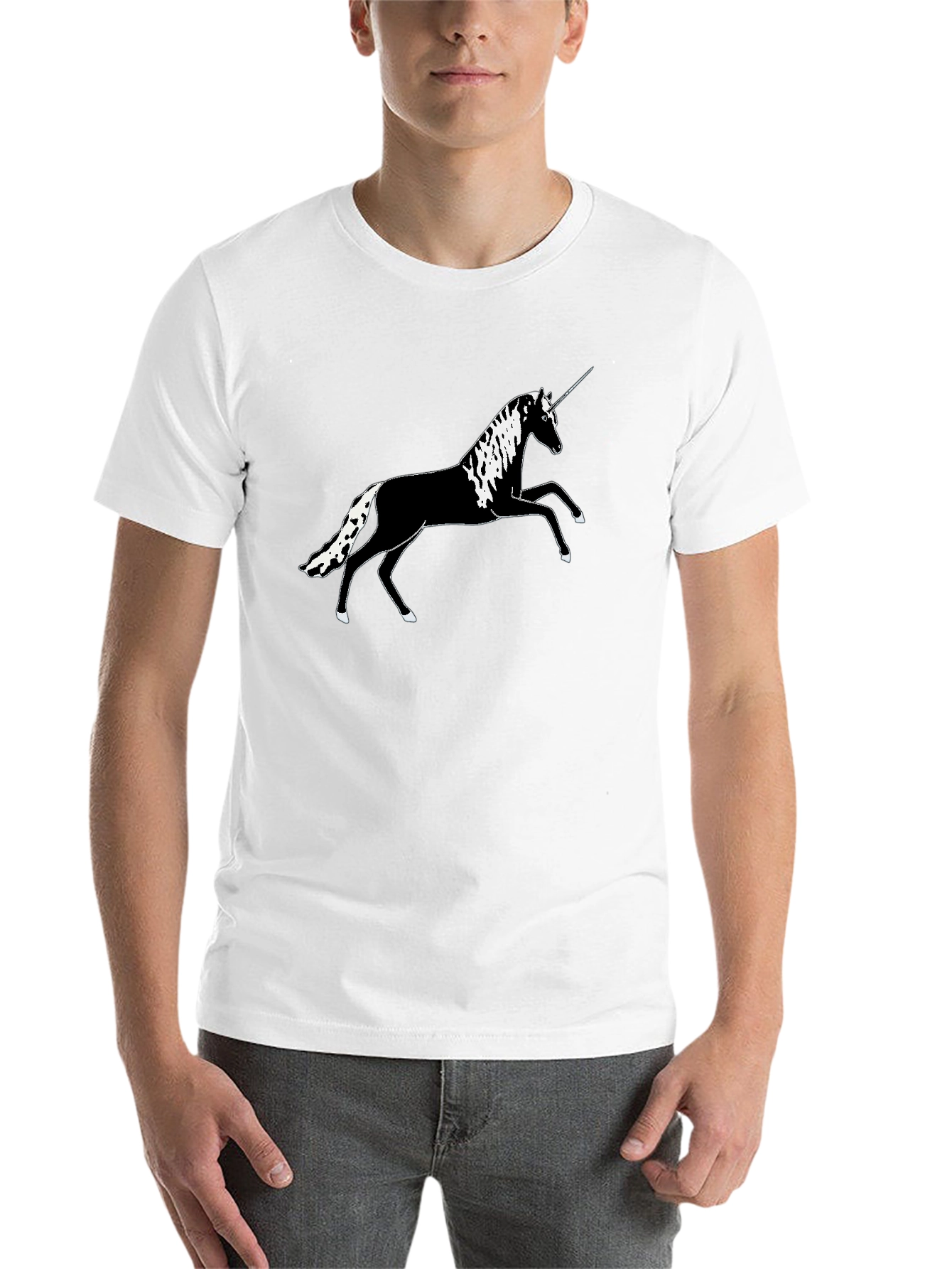 Black Unicorn Graphic Tee - Stylish Black Cotton T-Shirt view 14