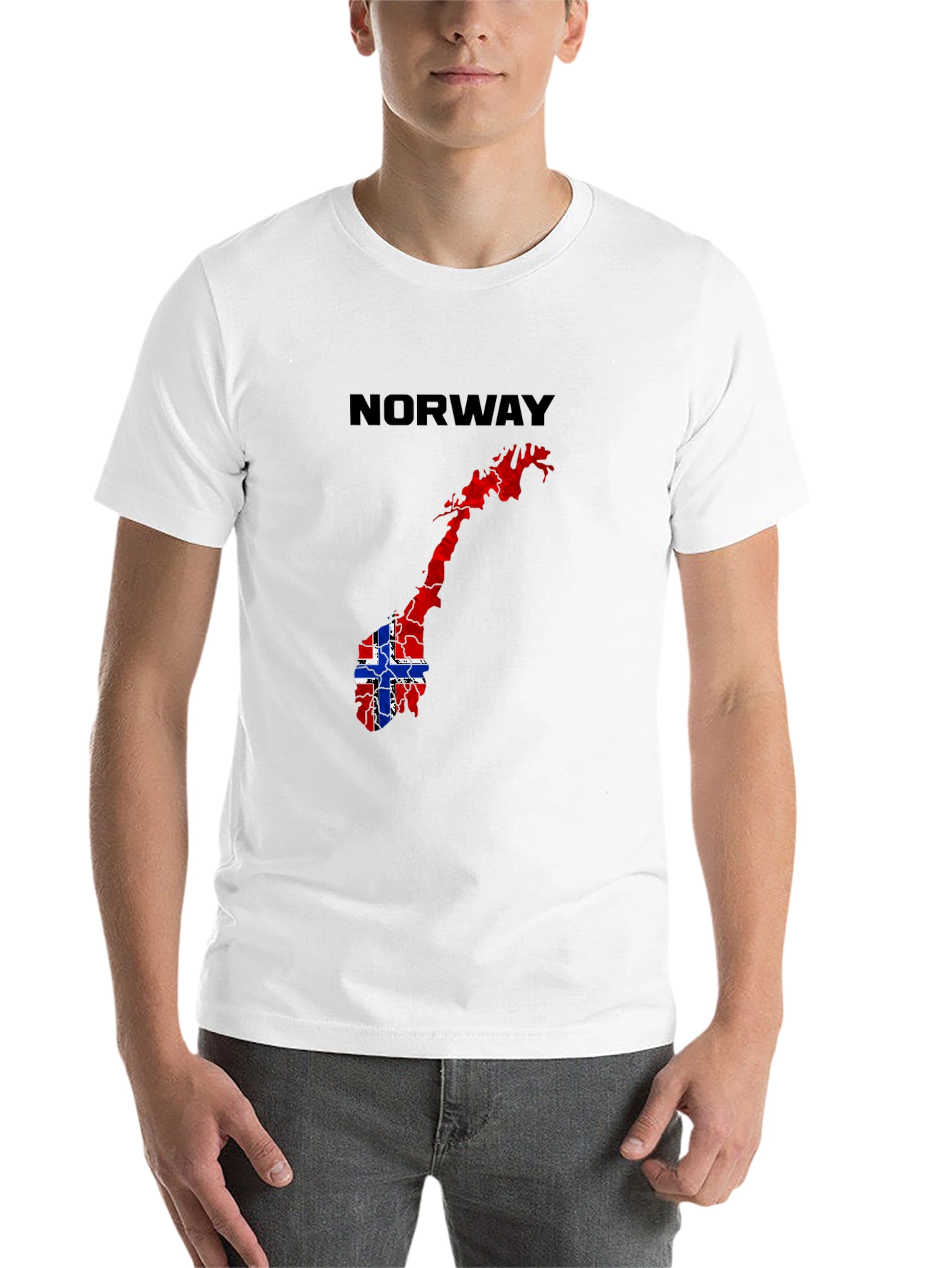 Norway Flag Map Graphic T-Shirt - 14