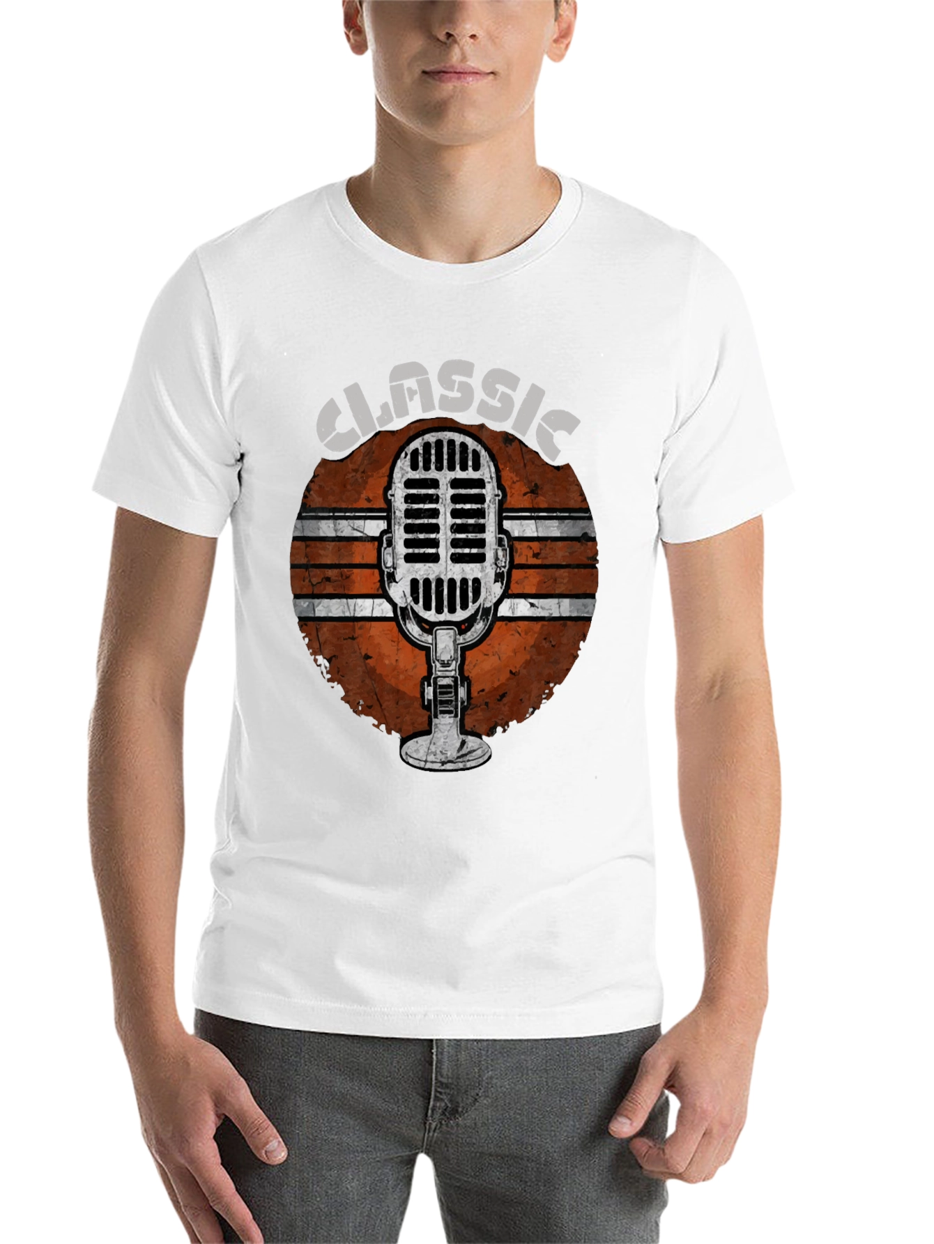 Black Classic Microphone Graphic Tee view 14