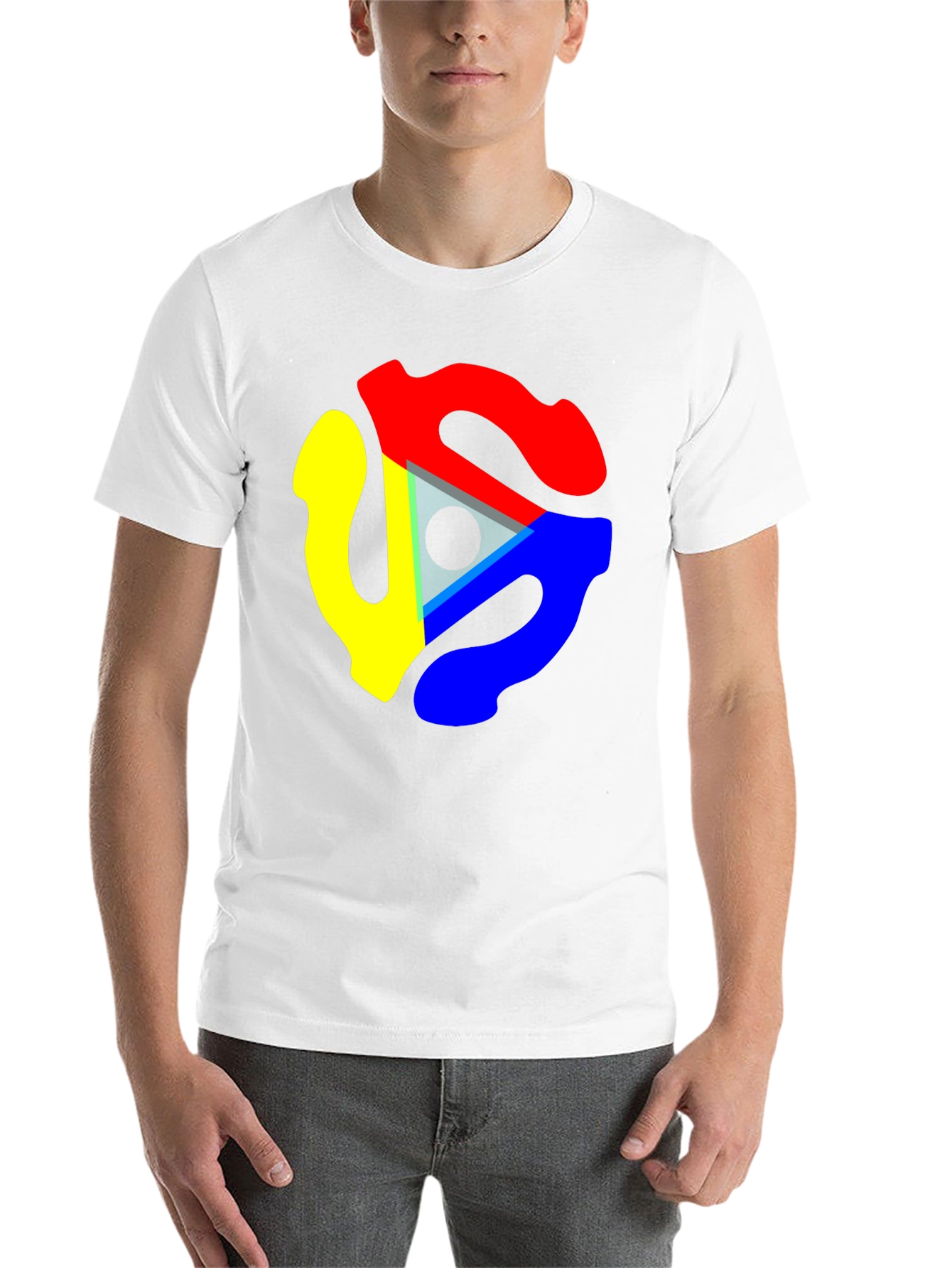 Black Abstract Color Swirl Graphic T-Shirt - Modern Art Tee view 14