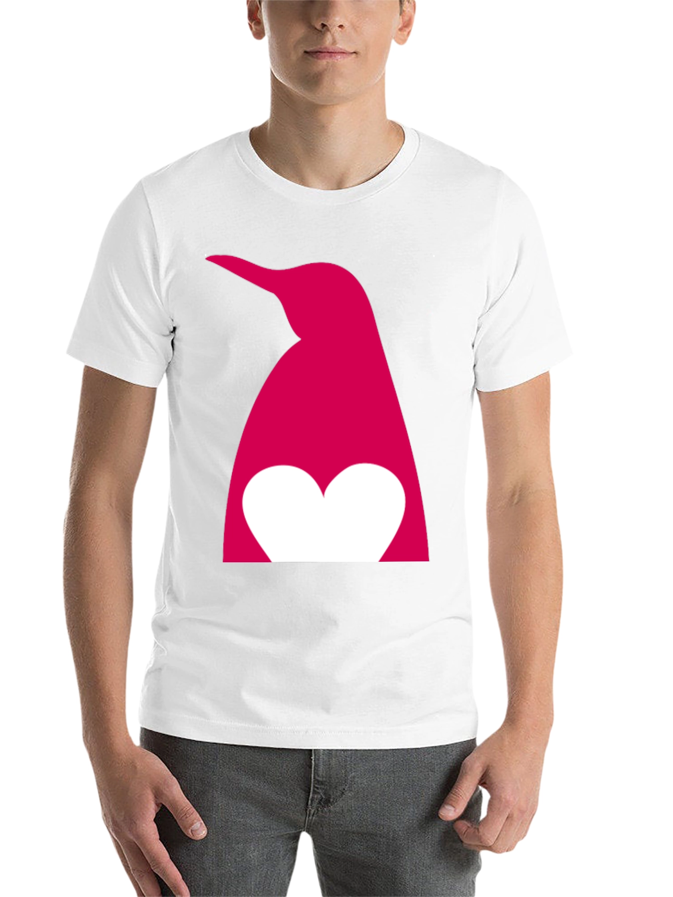 Black Penguin Heart Graphic T-Shirt - Black view 14
