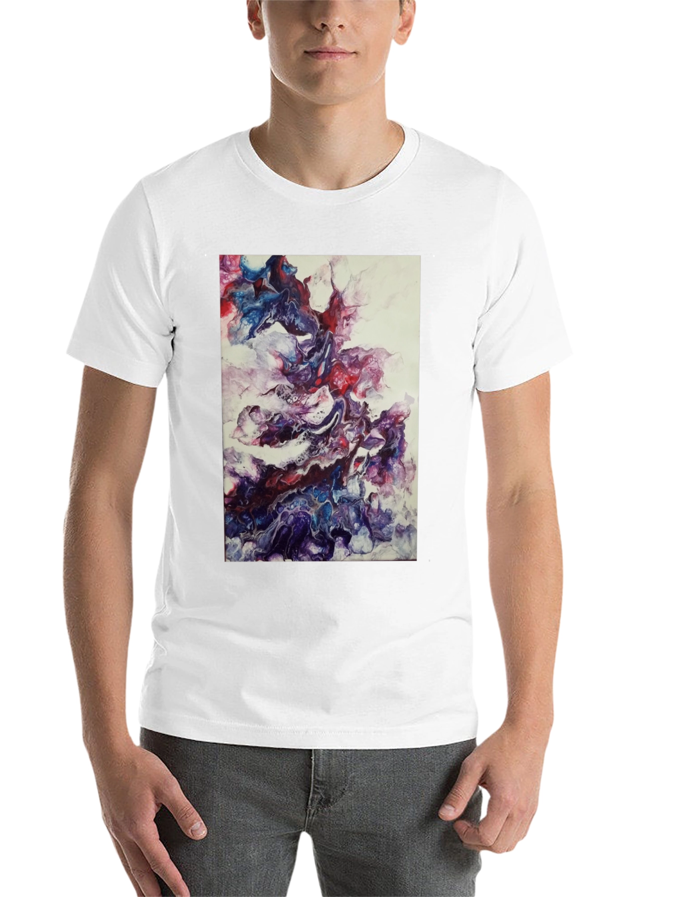 Black Abstract Art Black T-Shirt view 14