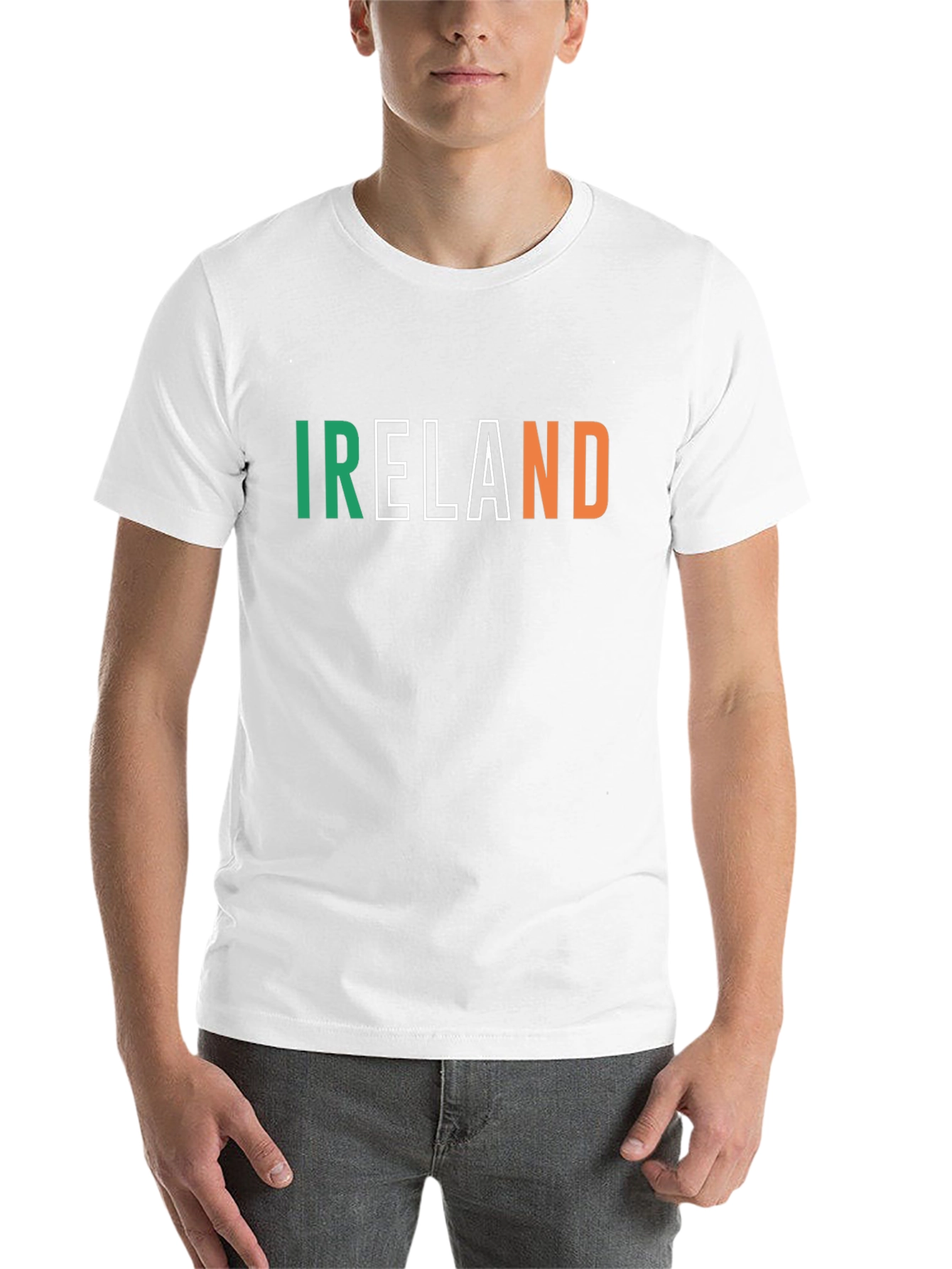 Black Ireland Flag Colors T-Shirt view 14