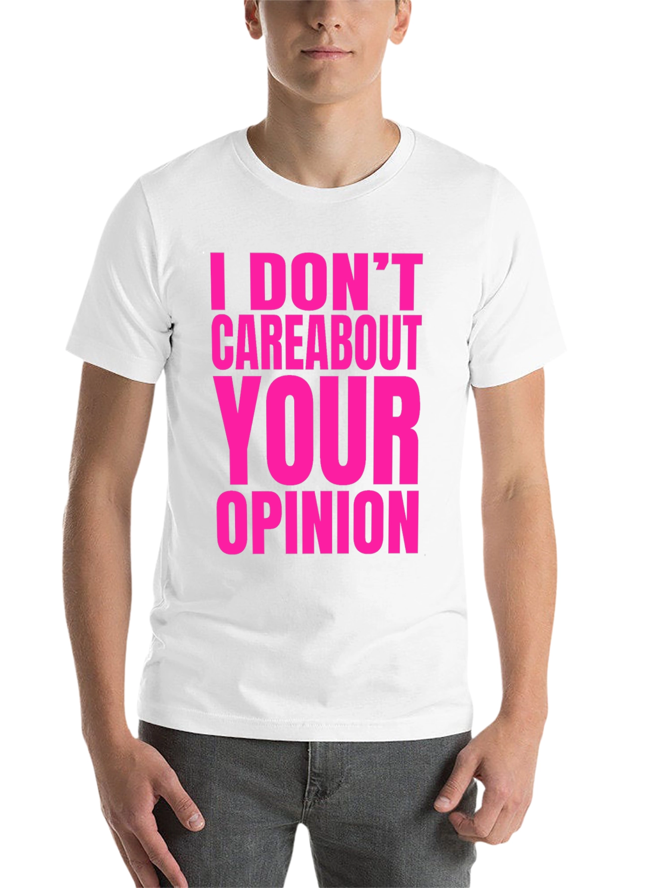 Black I Don't Care About Your Opinion Graphic Tee view 14