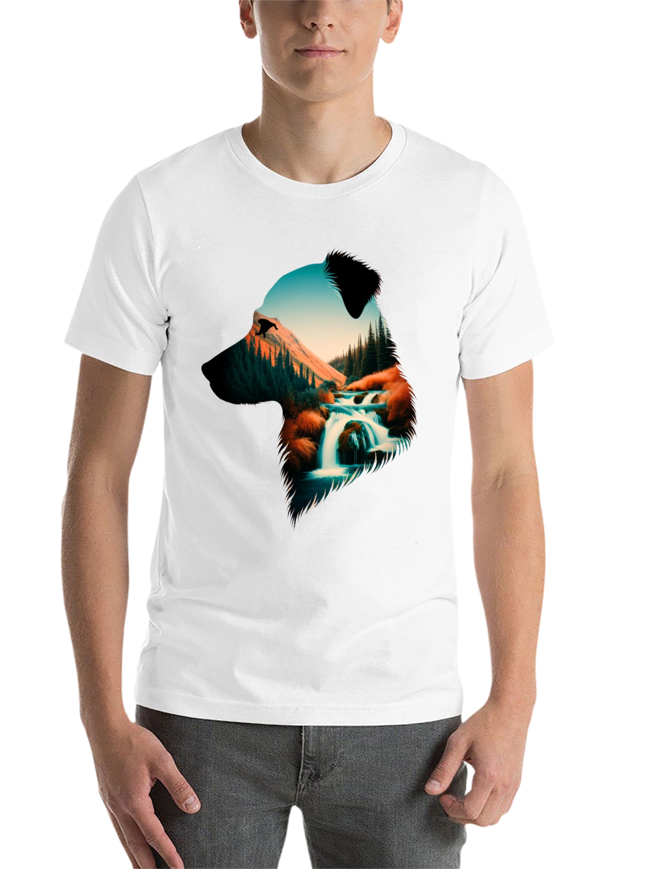 Black Nature Dog Graphic Tee - Black view 14