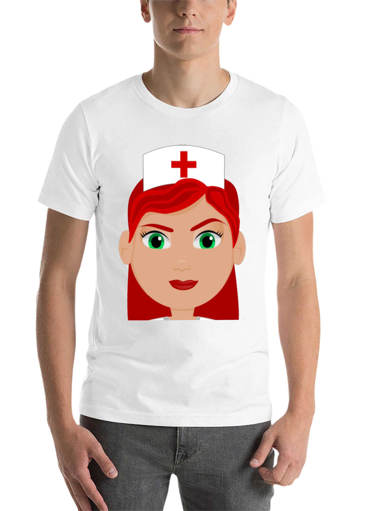 Black Nurse Cartoon Graphic T-Shirt view 14
