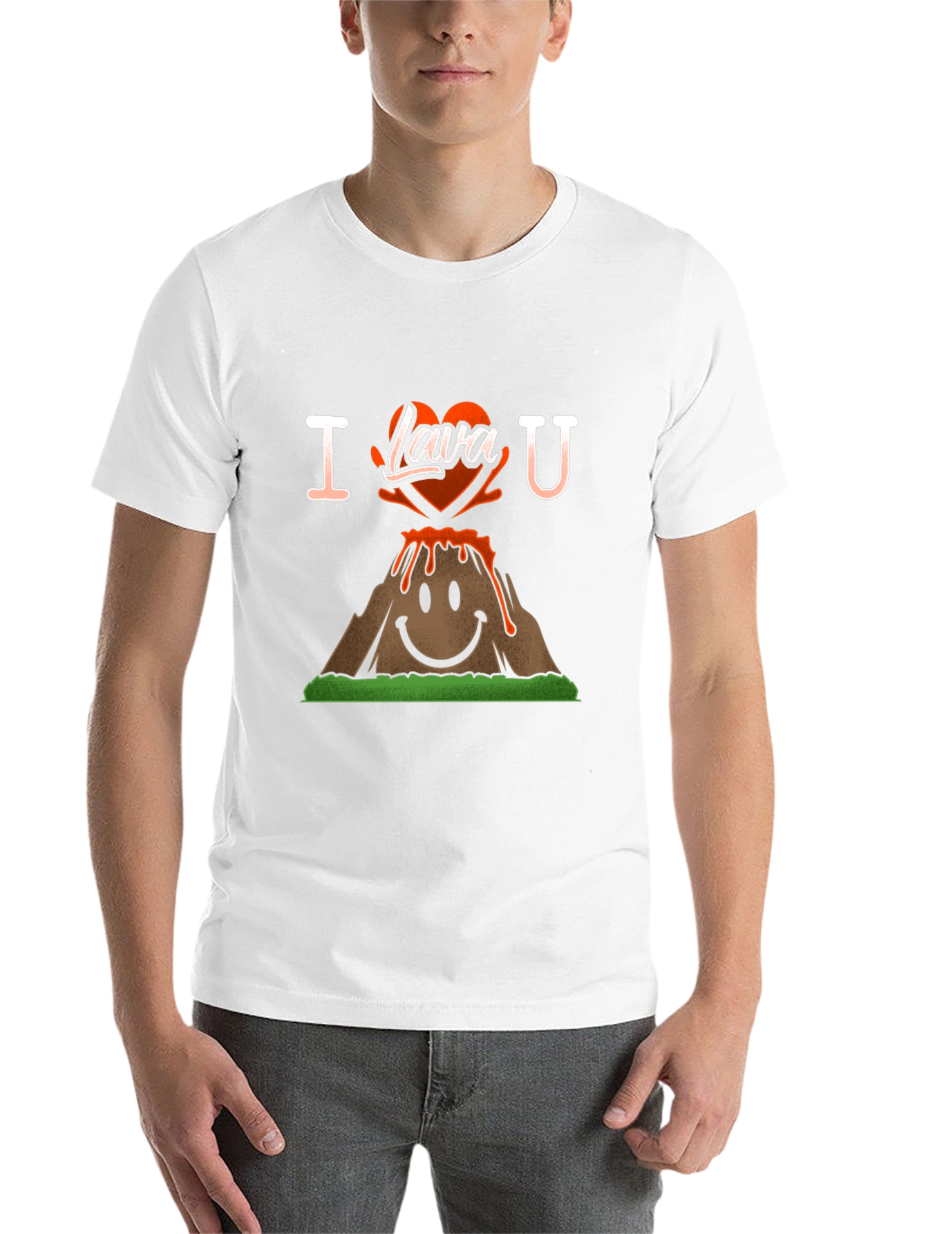 I Lava You T-Shirt - Volcano Heart Graphic Tee - 14