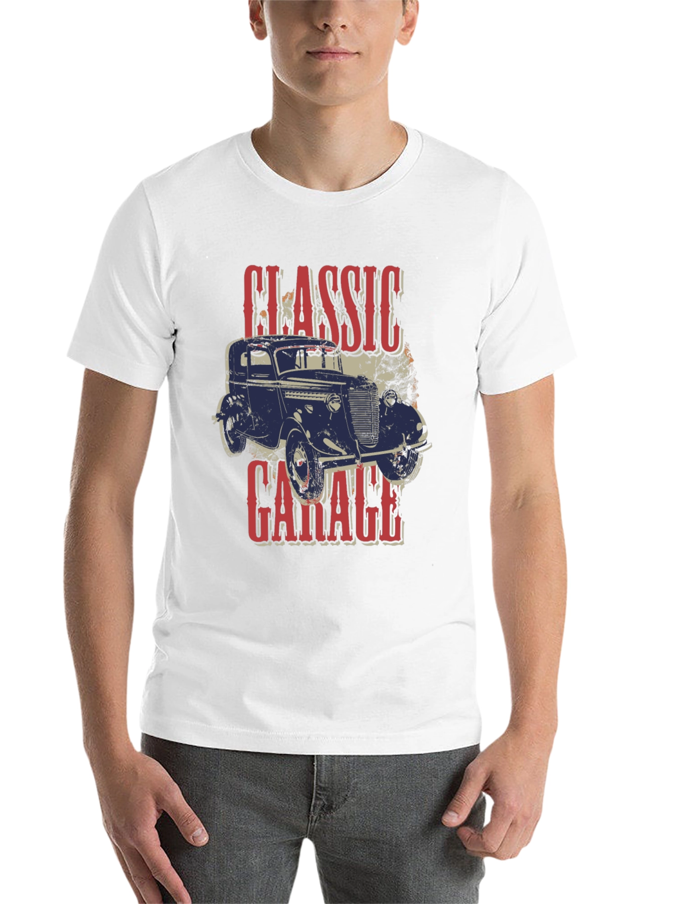 Black Classic Garage Car T-Shirt view 14