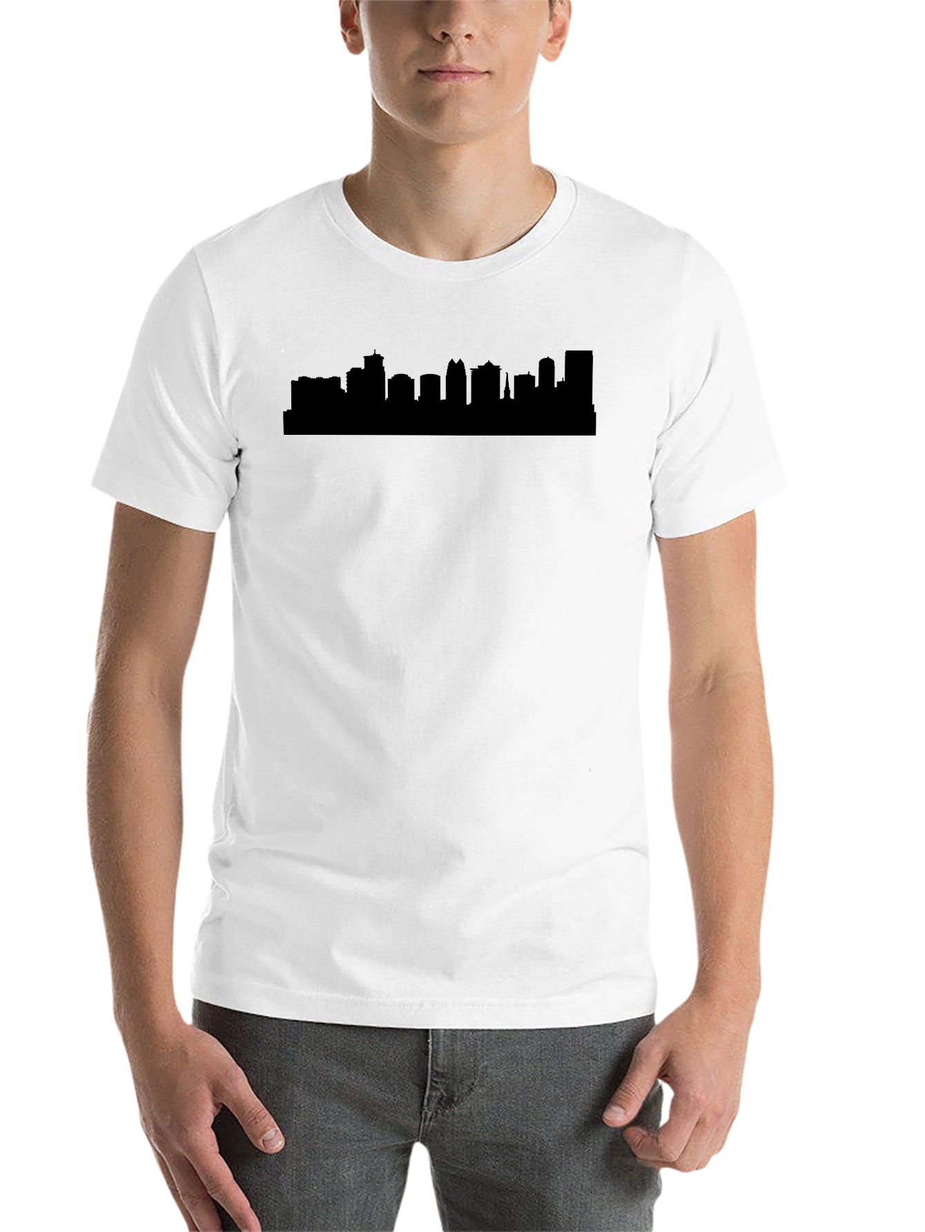 Black City Skyline Graphic Tee - Black view 14