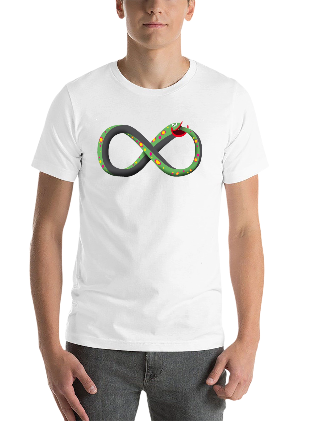 Black Infinity Snake Graphic Tee - Unique Design! view 14