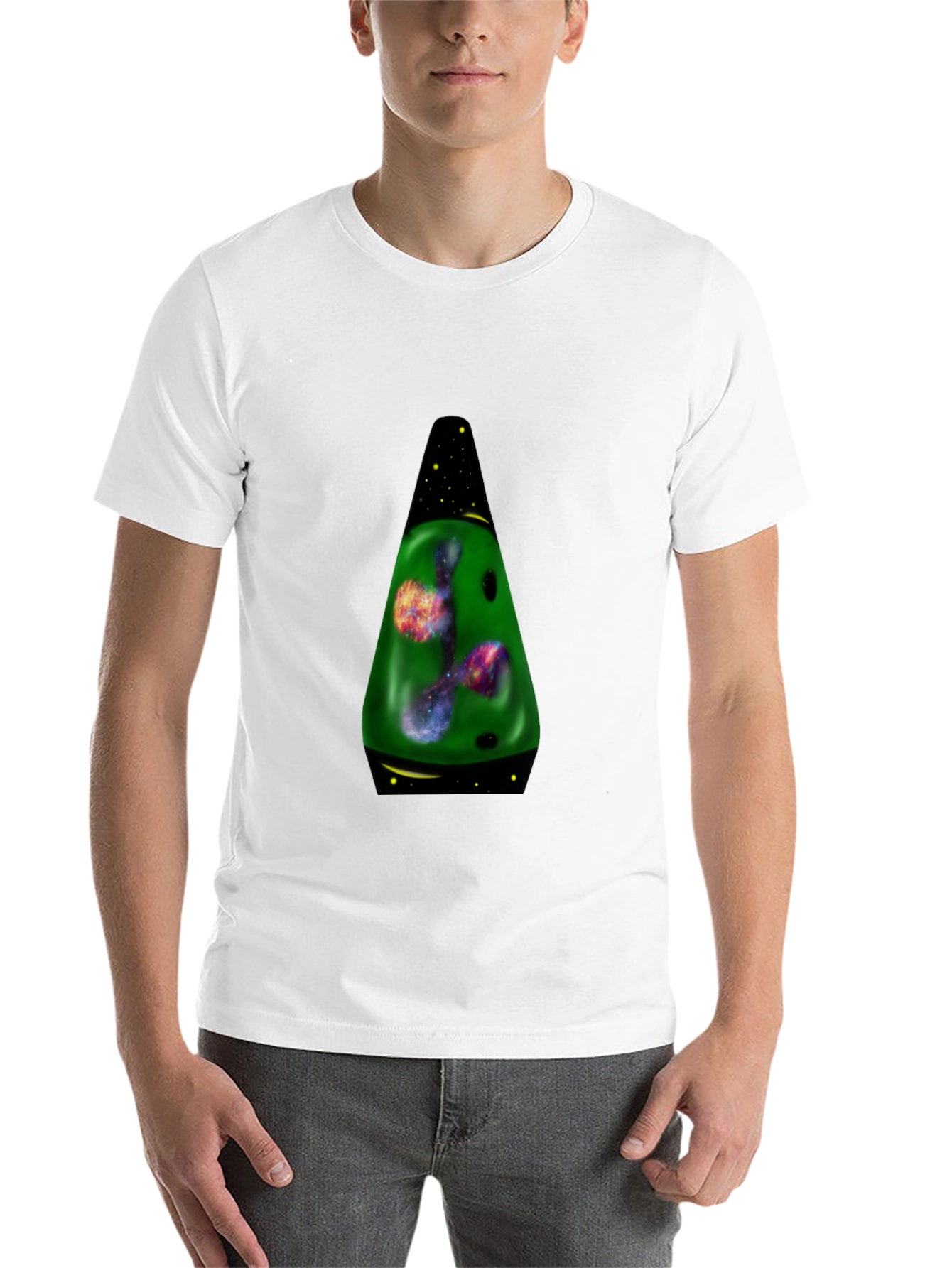 Black Galaxy Lava Lamp Graphic T-Shirt view 14