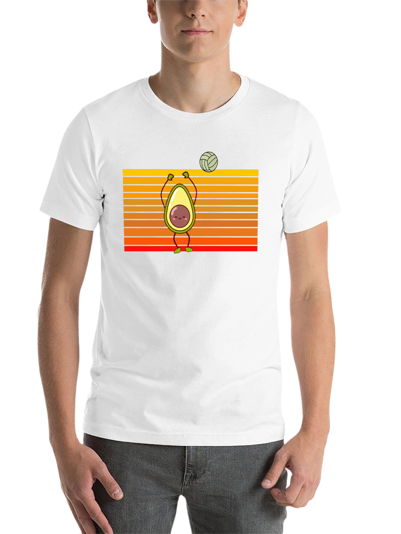 Black Avocado Volleyball T-Shirt: Fun & Stylish view 14