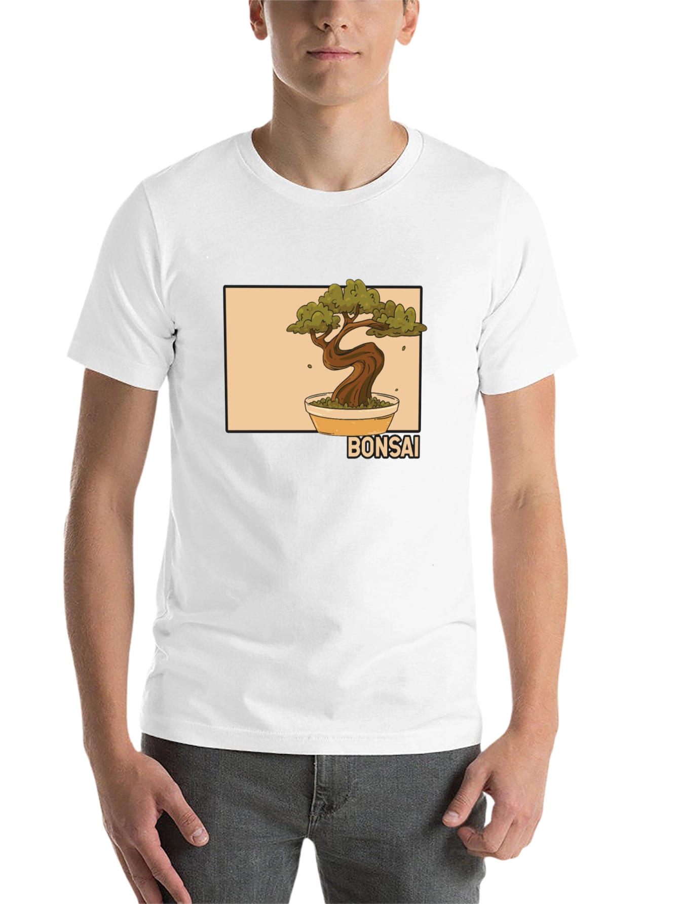 Black Bonsai Tree Graphic Black T-Shirt view 14