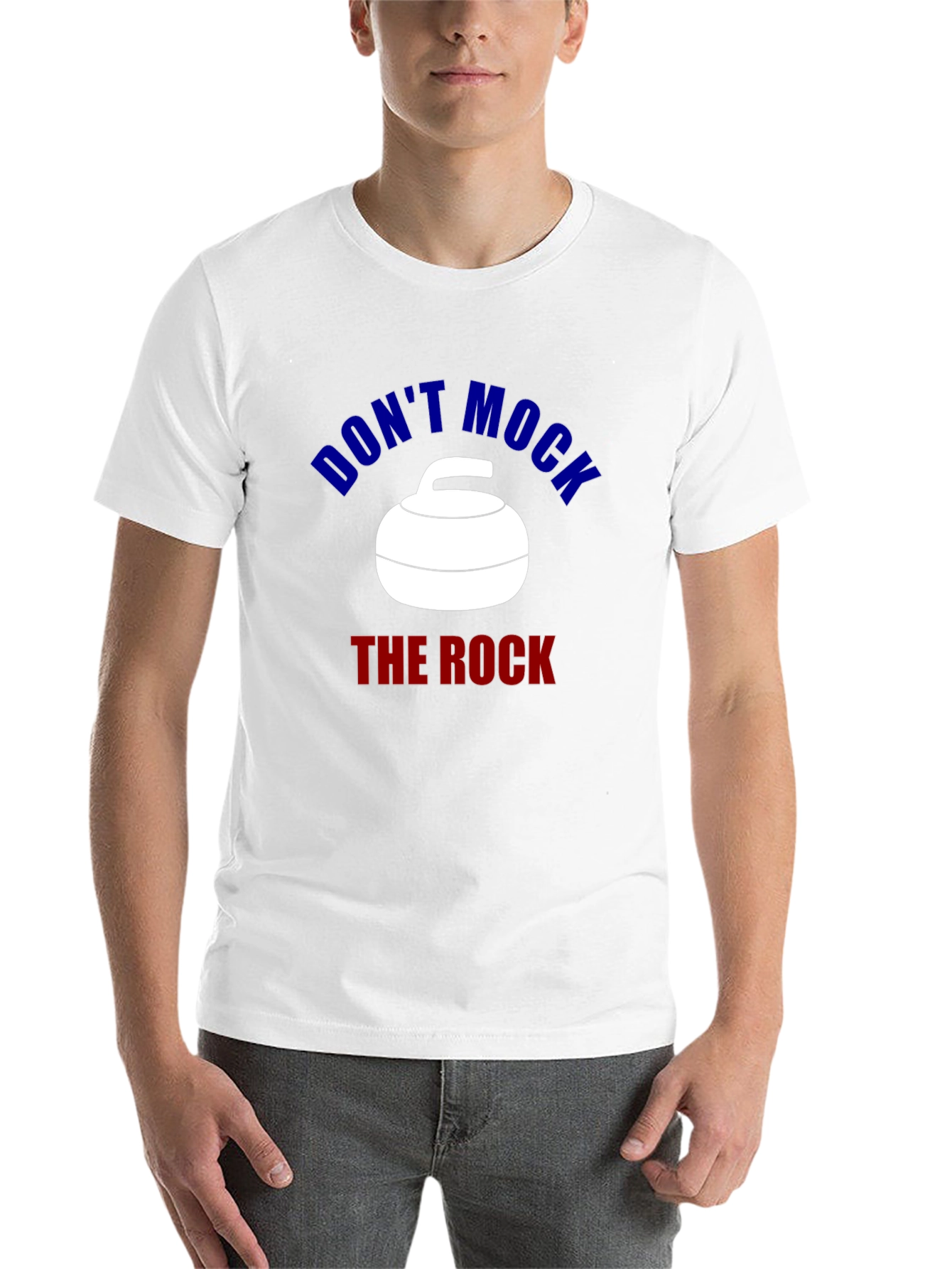 Black Don't Mock The Rock Curling T-Shirt view 14
