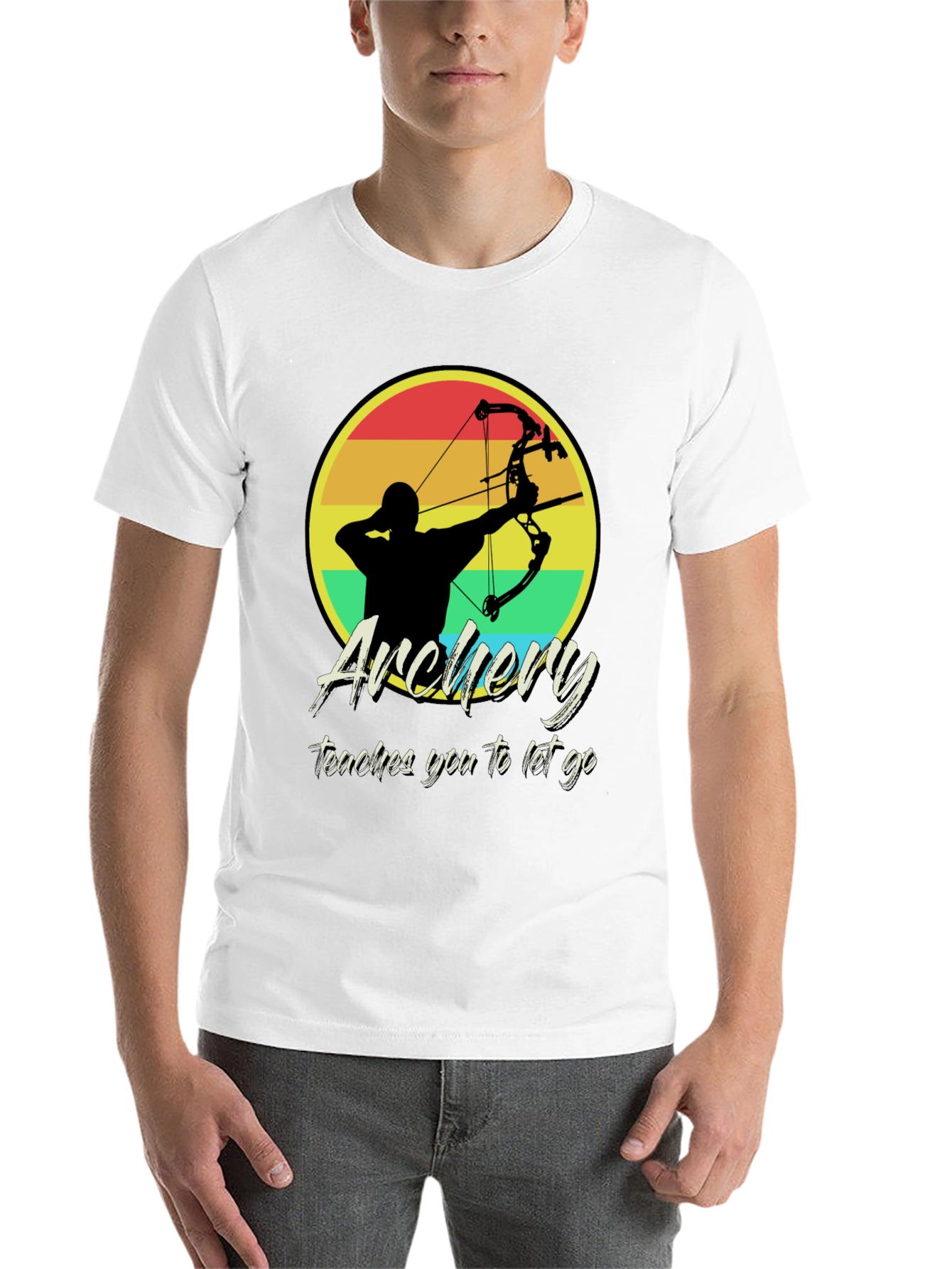 Black Archery Teaches You To Let Go T-Shirt view 14