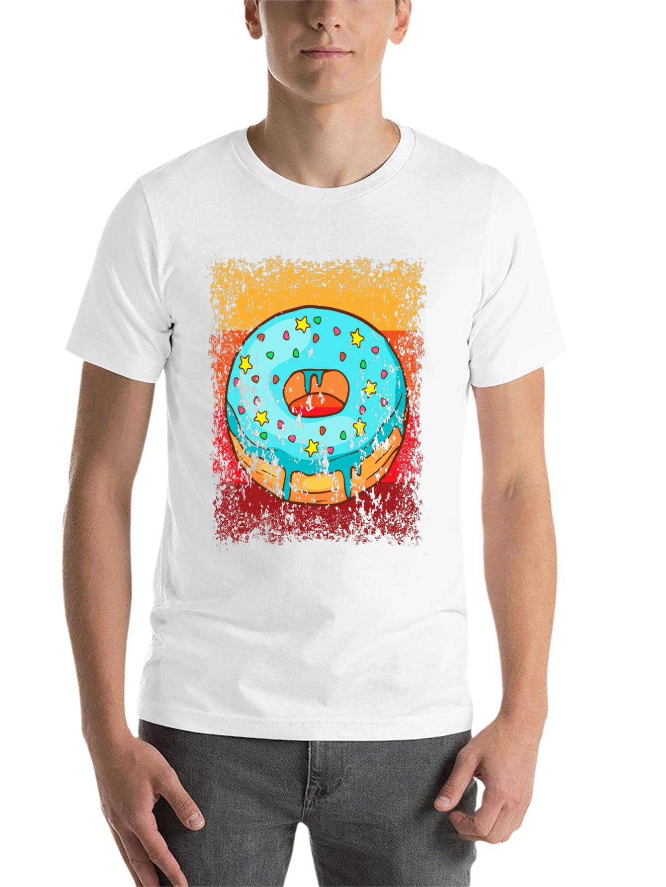 Black Donut Graphic Tee - Novelty T-Shirt view 14