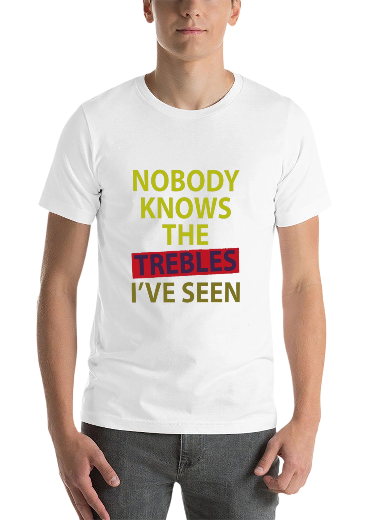 Black Nobody Knows The Trebles I've Seen T-Shirt view 14