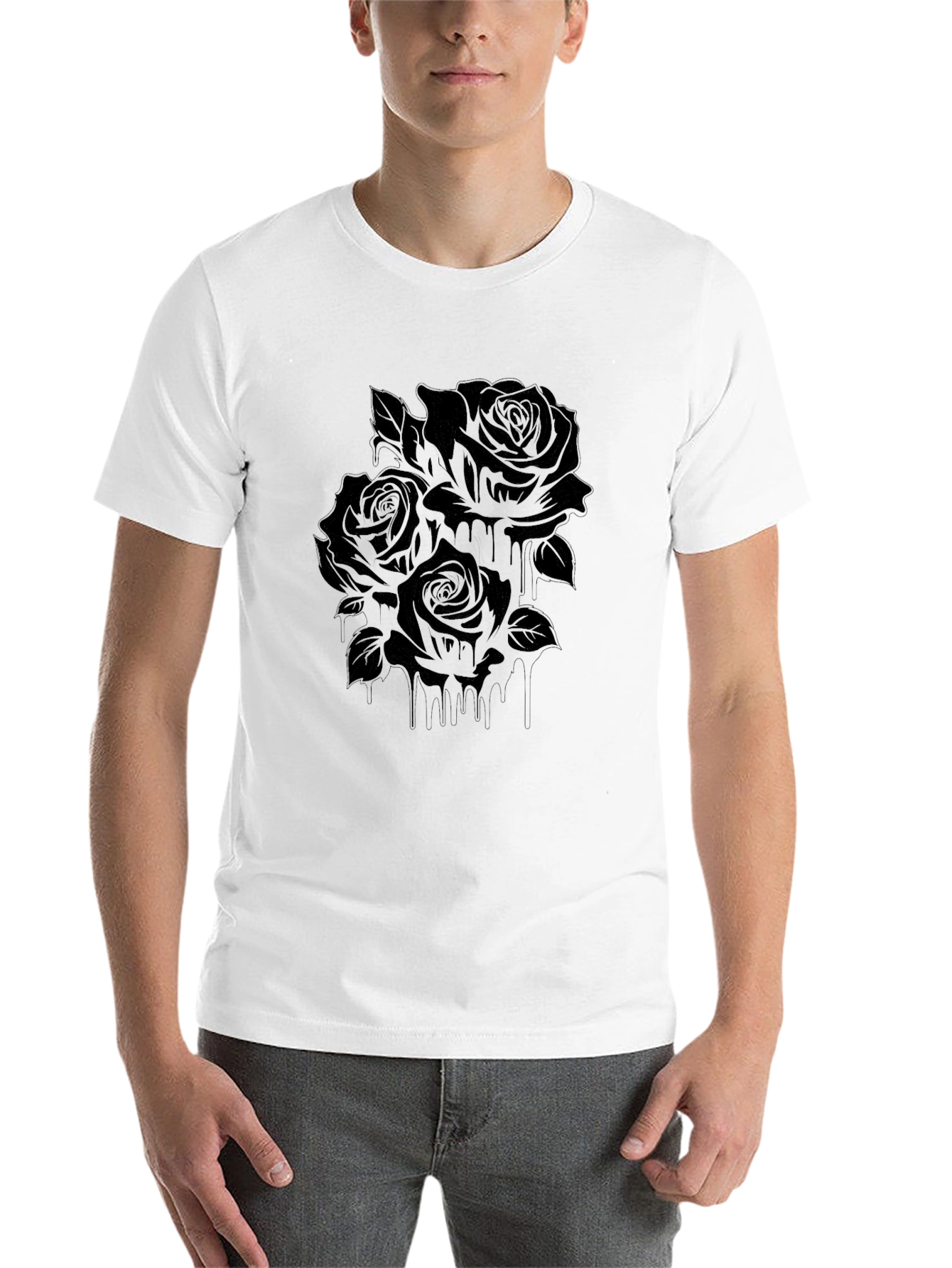 Black Black Roses Graphic T-Shirt view 14