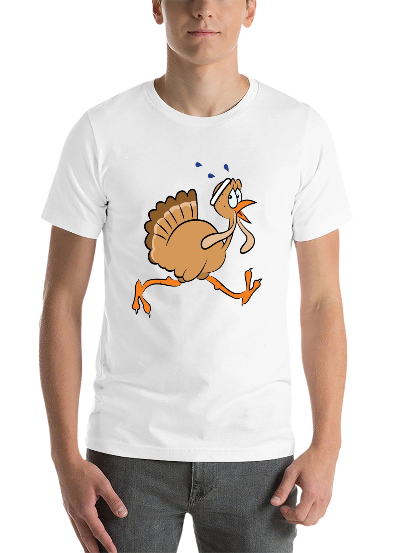 Black Running Turkey Graphic T-Shirt view 14