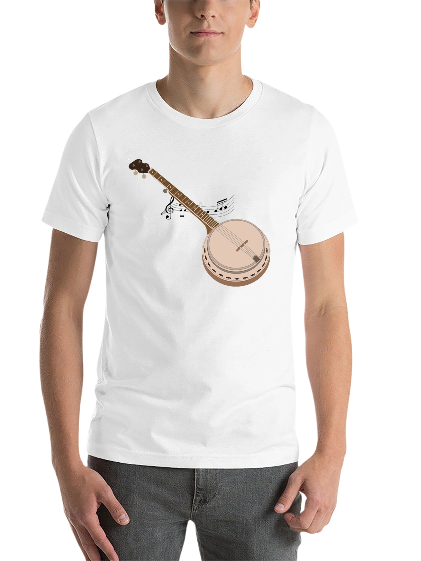 Black Banjo Graphic T-Shirt - Music Lover Tee view 14