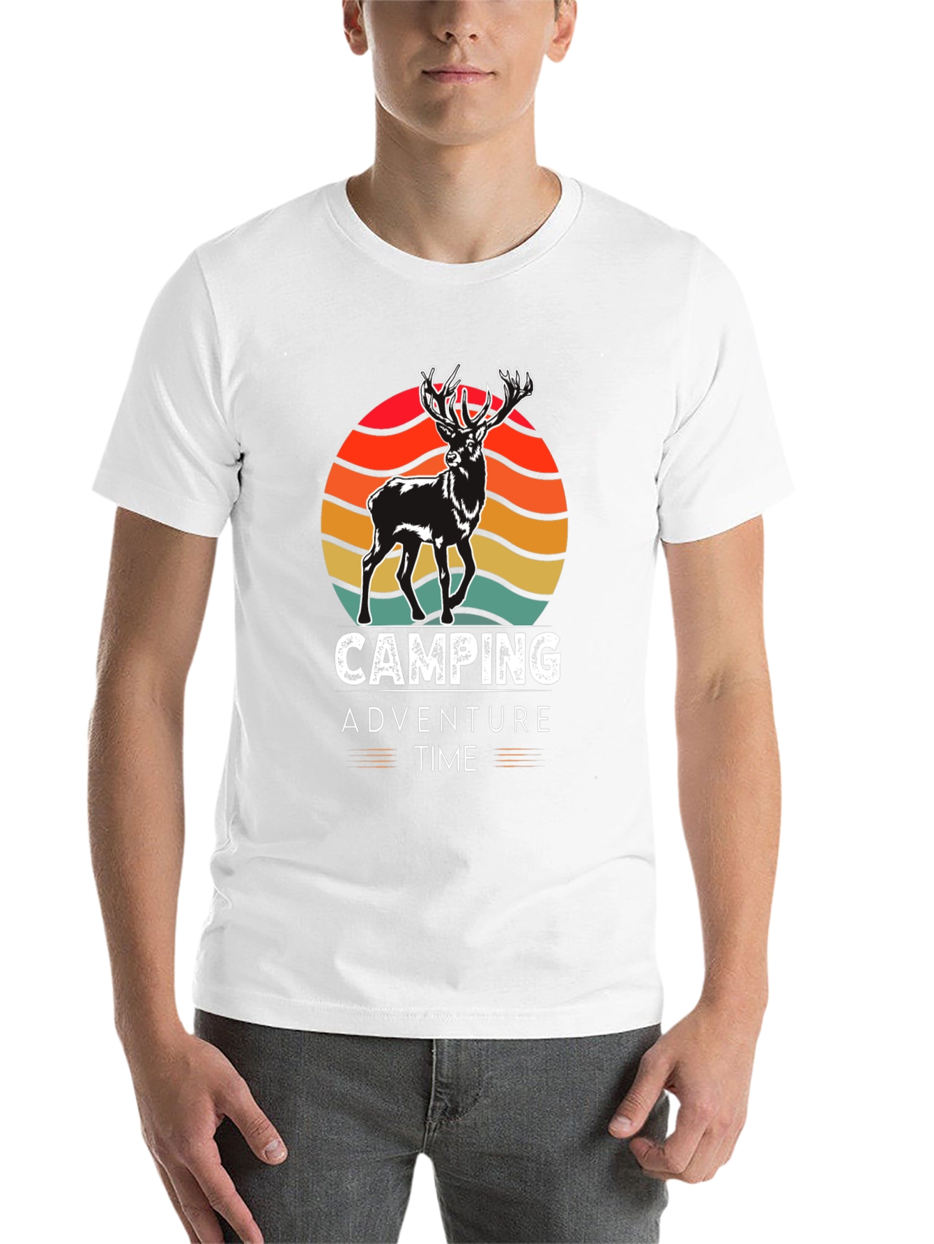 Black Camping Adventure Time Graphic Tee view 14