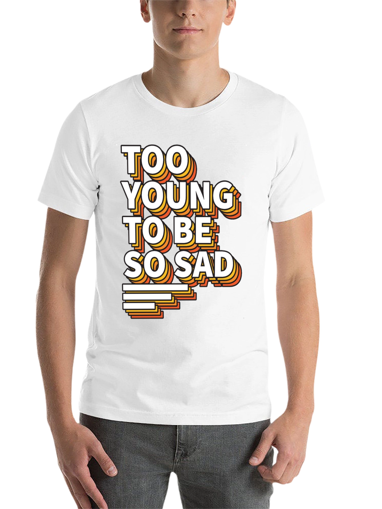 Black Too Young To Be So Sad Graphic Tee view 14