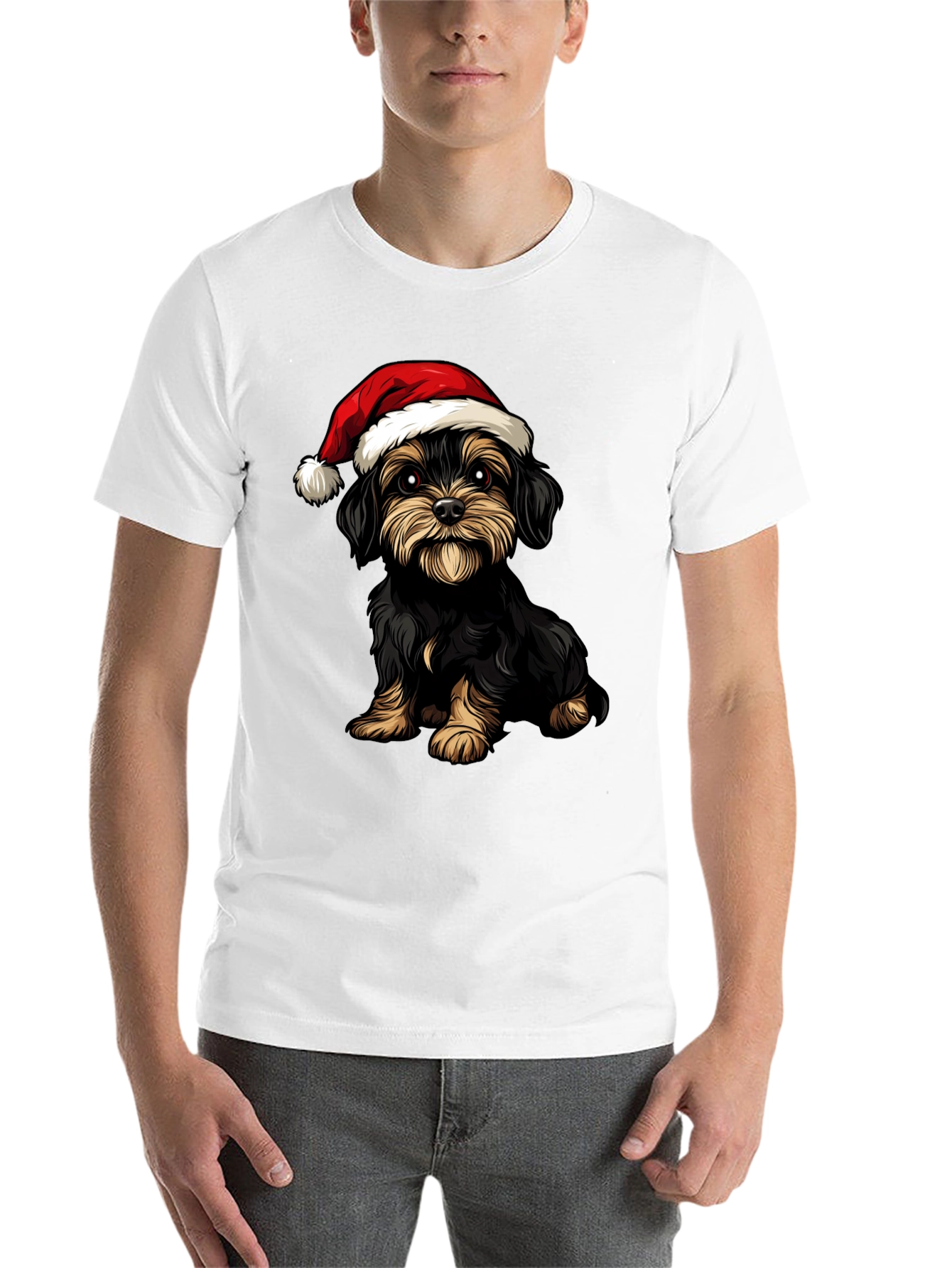 Black Christmas Dog T-Shirt view 14