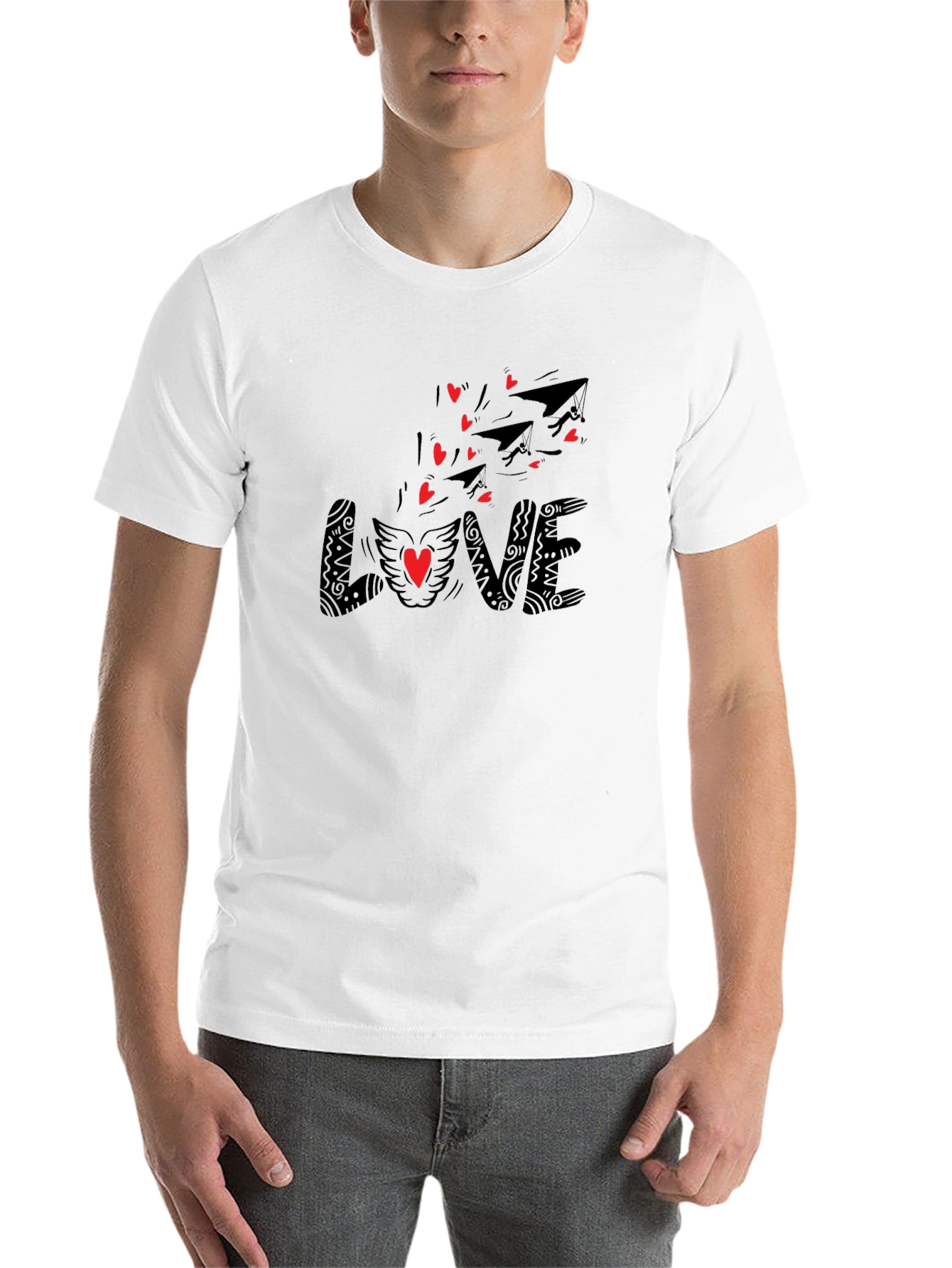 Black Love Heart T-Shirt - Valentine's Day view 14