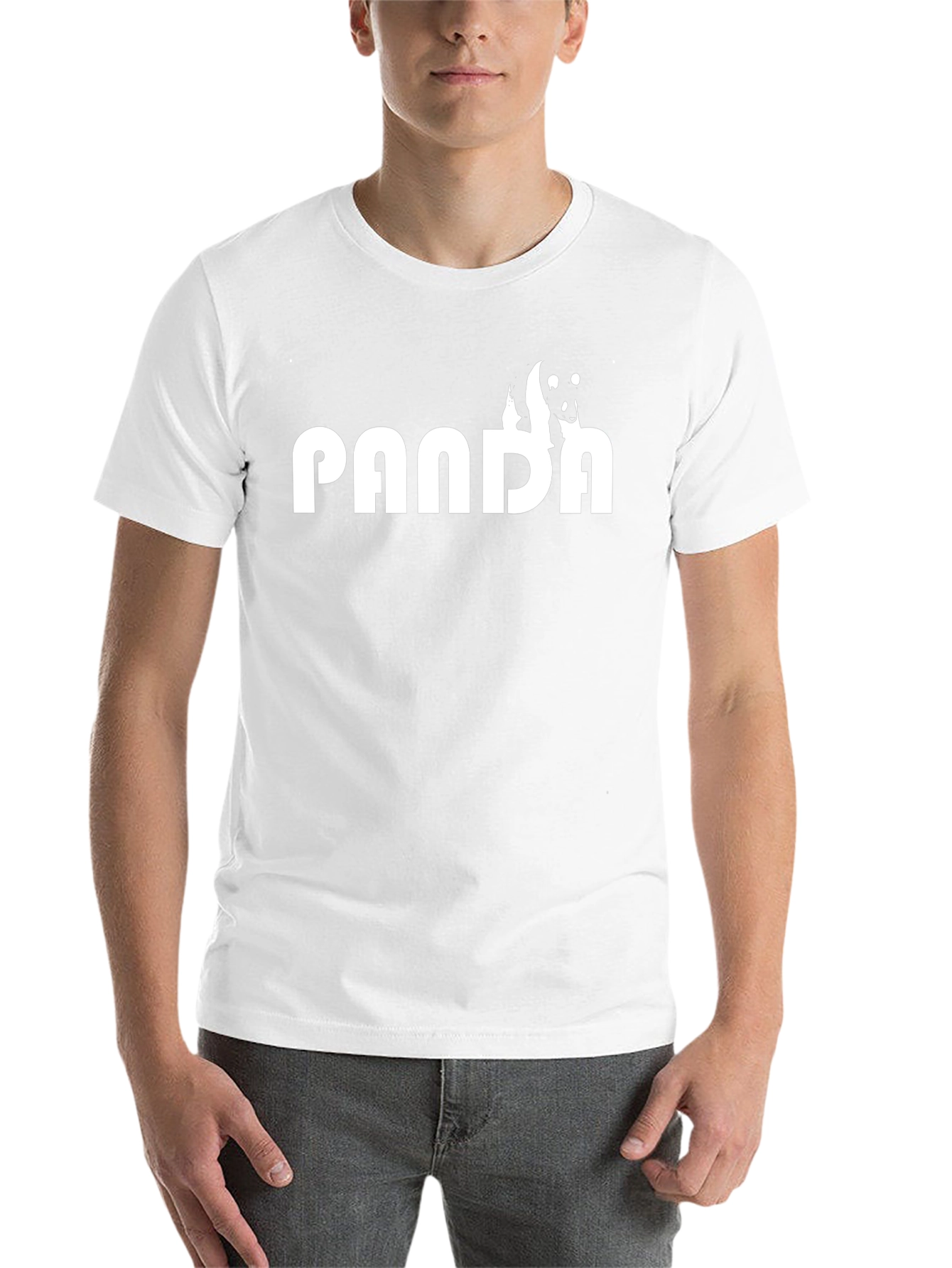 Black PANDA Graphic Tee - Black Cotton T-Shirt view 14