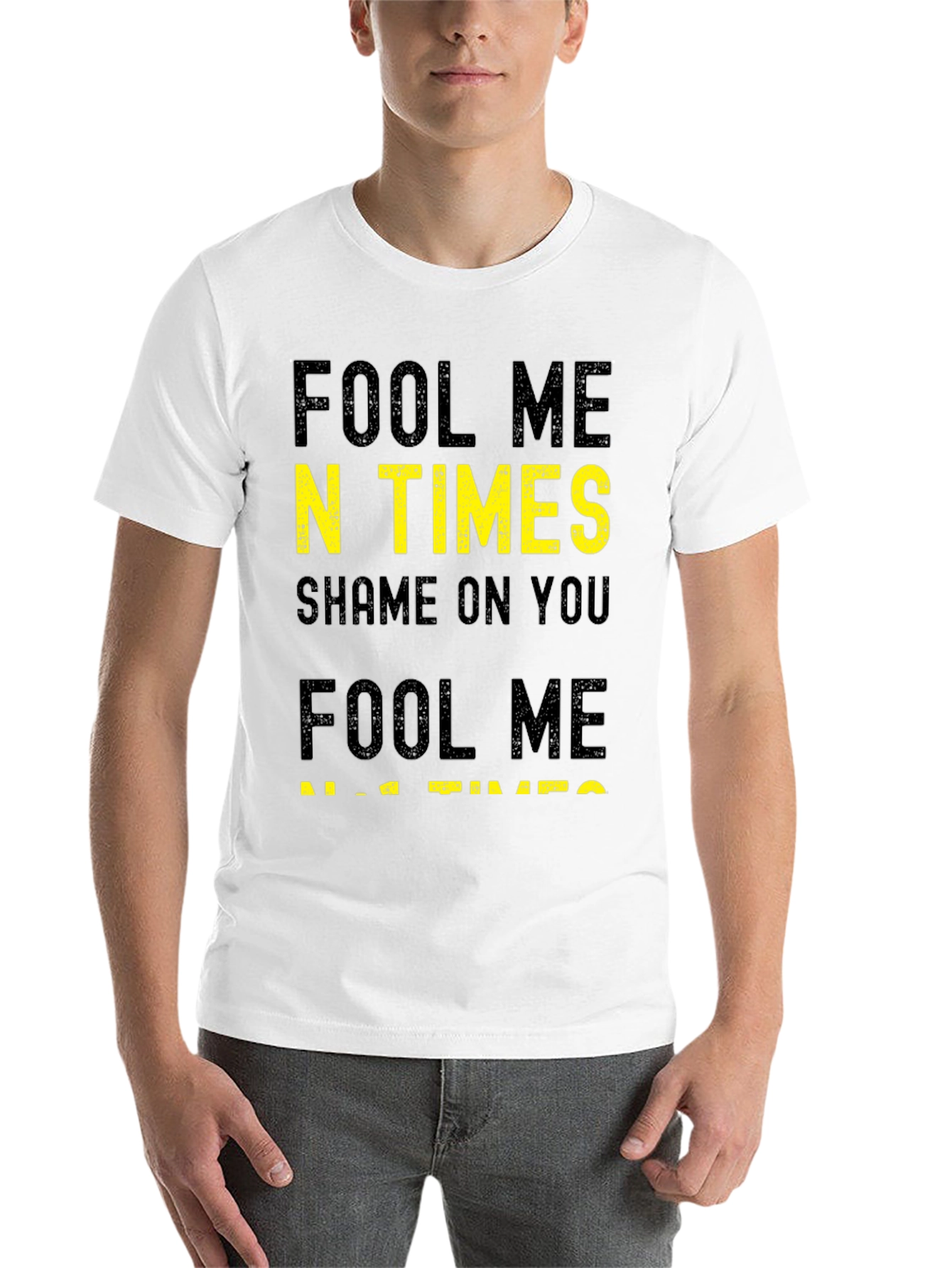 Black Fool Me N Times T-Shirt view 14