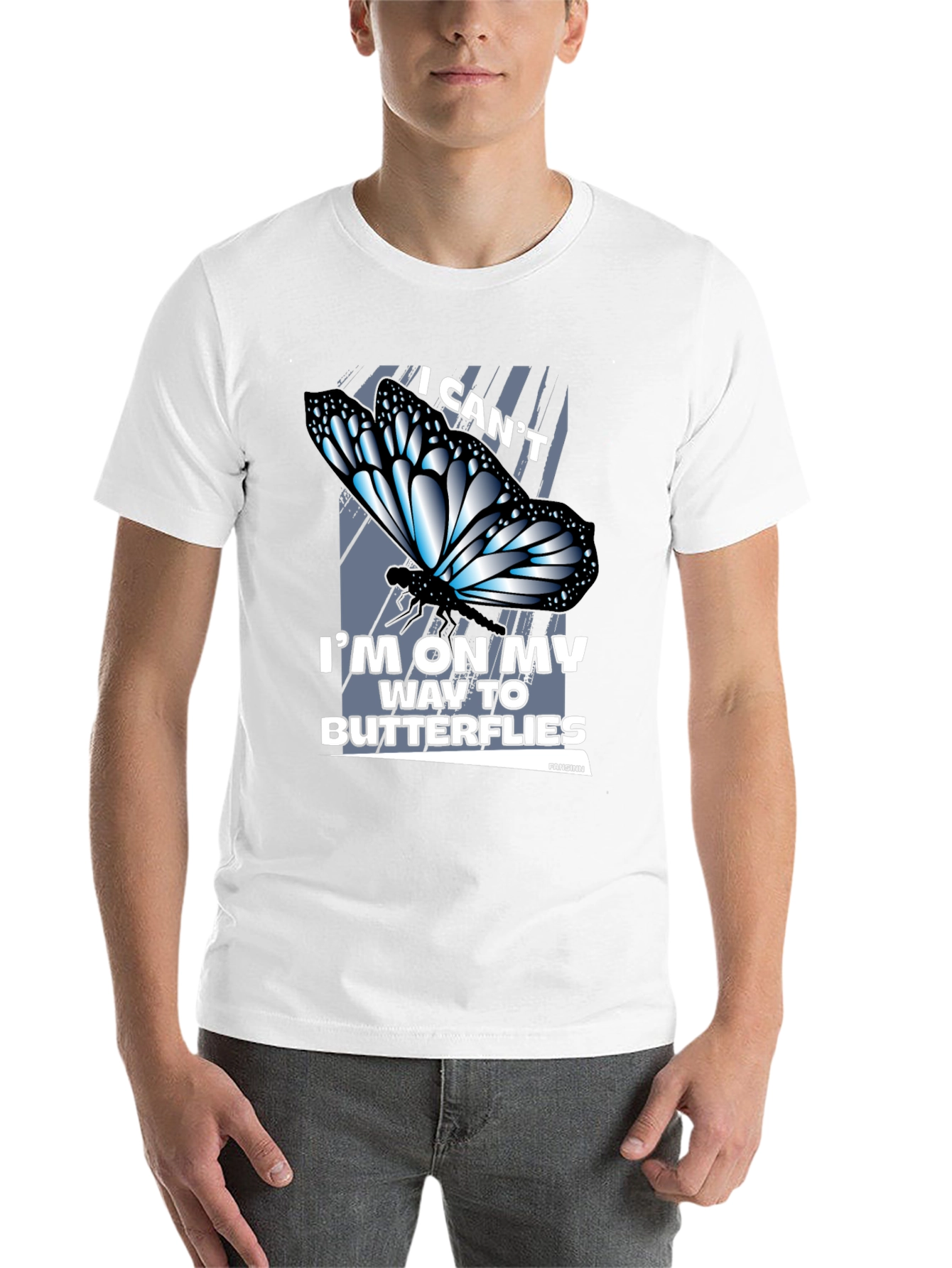 Black Butterfly Graphic T-Shirt - I Can't, Butterflies view 14
