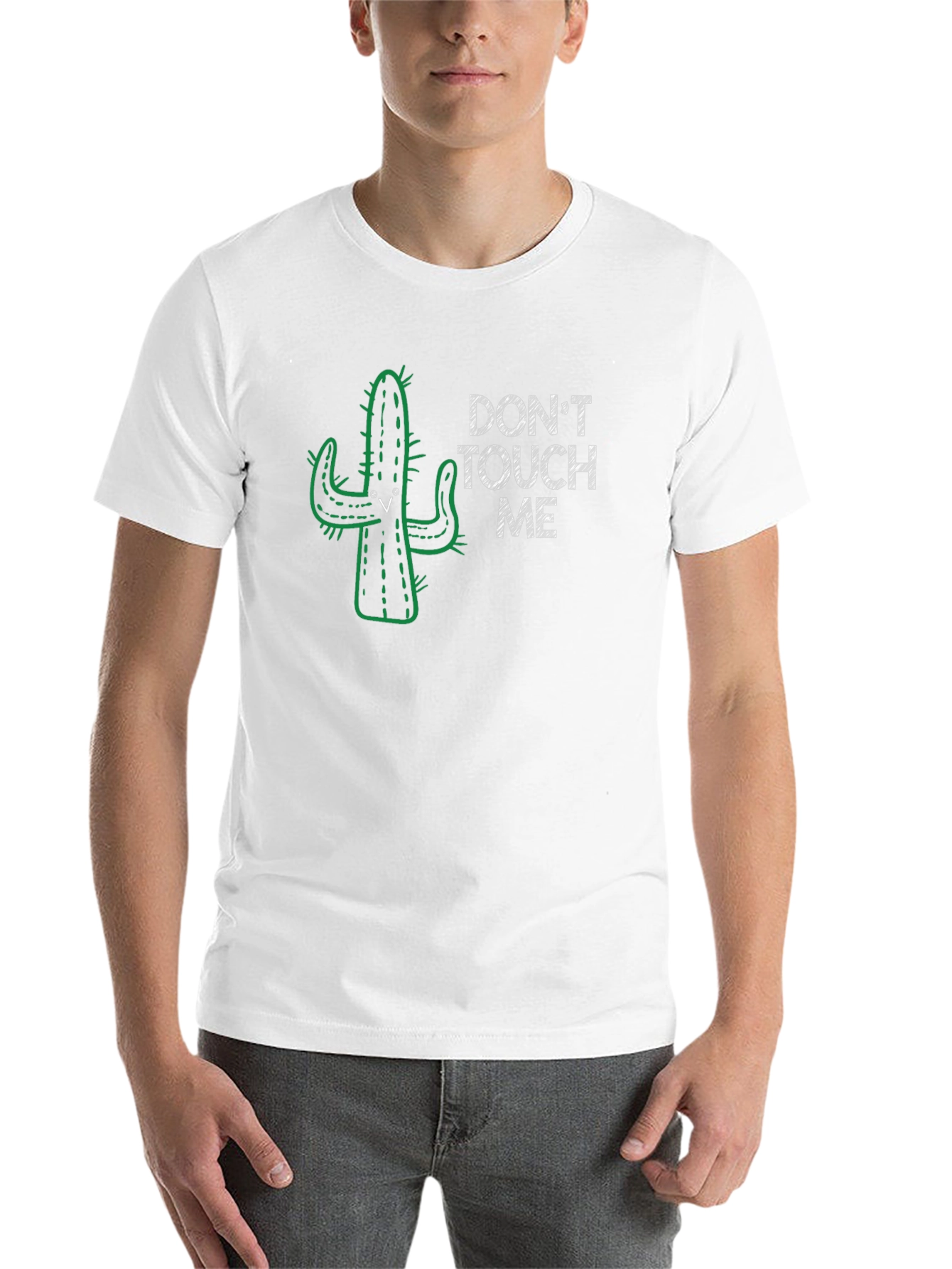 Black Don't Touch Me Cactus Graphic T-Shirt view 14