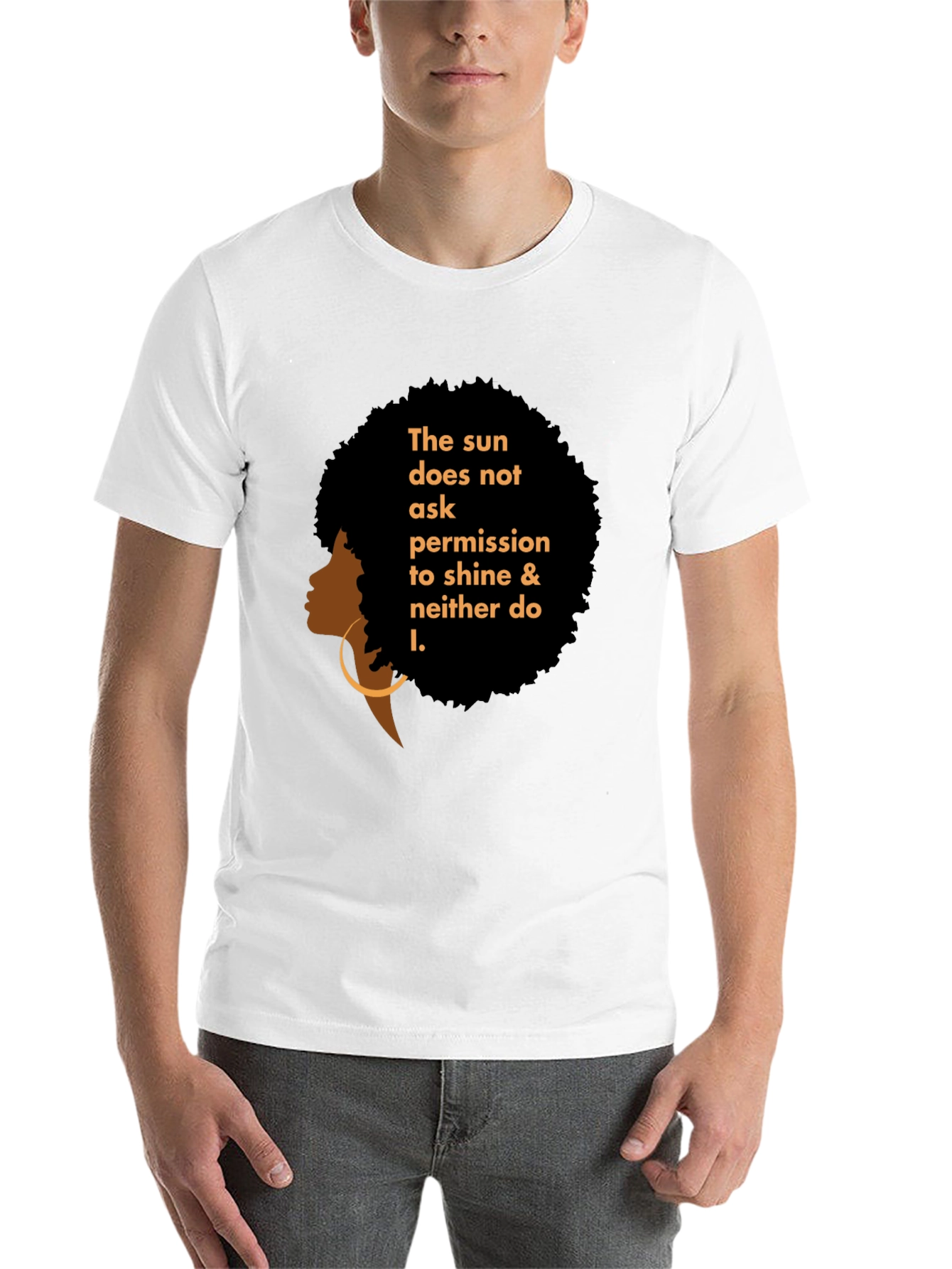 Black Empowered Woman Graphic Tee - Black view 14