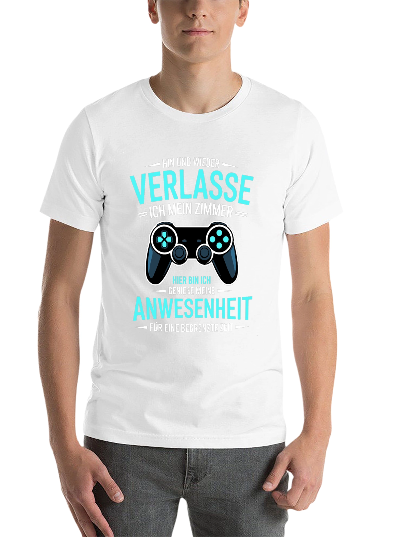 Black Gamer Humor T-Shirt: Verlasse Ich Mein Zimmer view 14