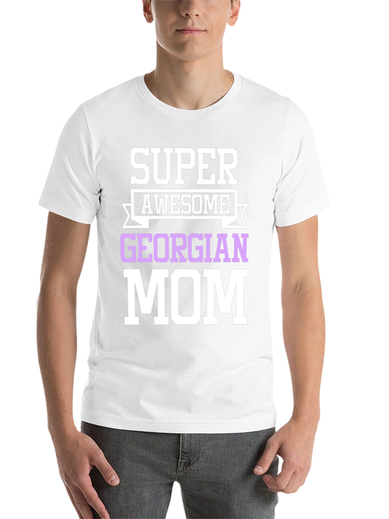 Black Super Awesome Georgian Mom T-Shirt view 14