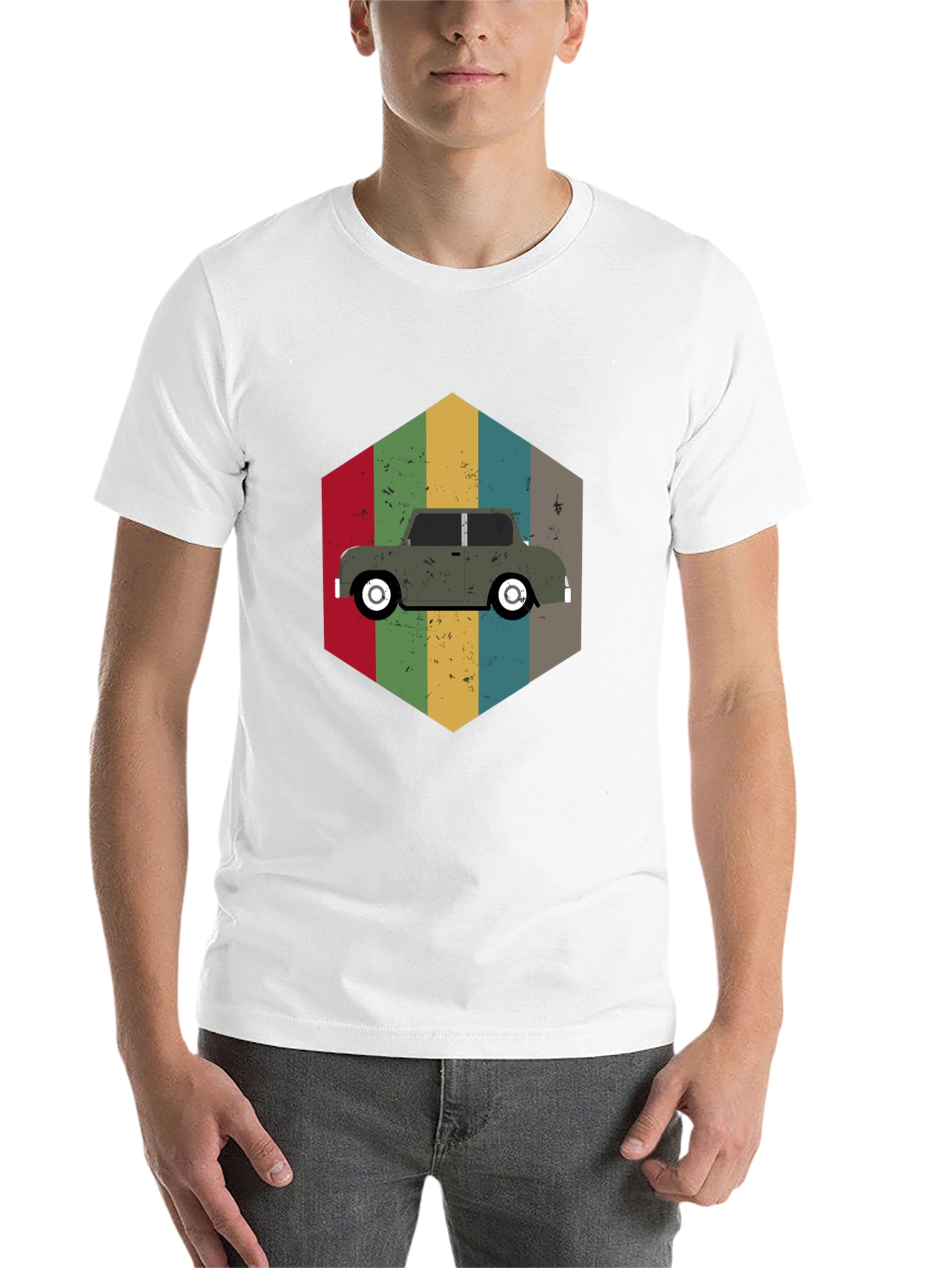 Black Vintage Car Graphic T-Shirt - Retro Style view 14