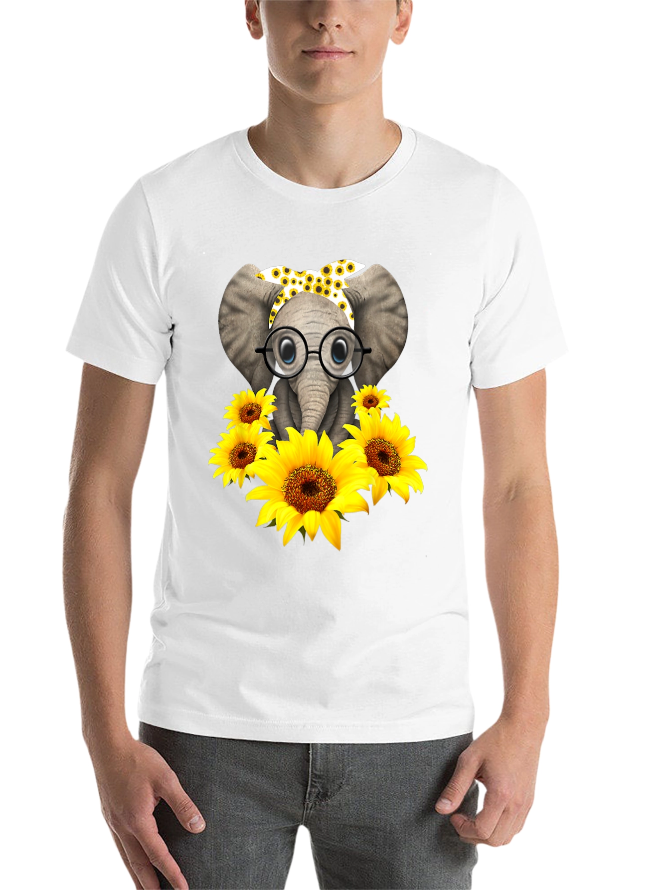 Black Elephant Sunflower Graphic Tee view 14