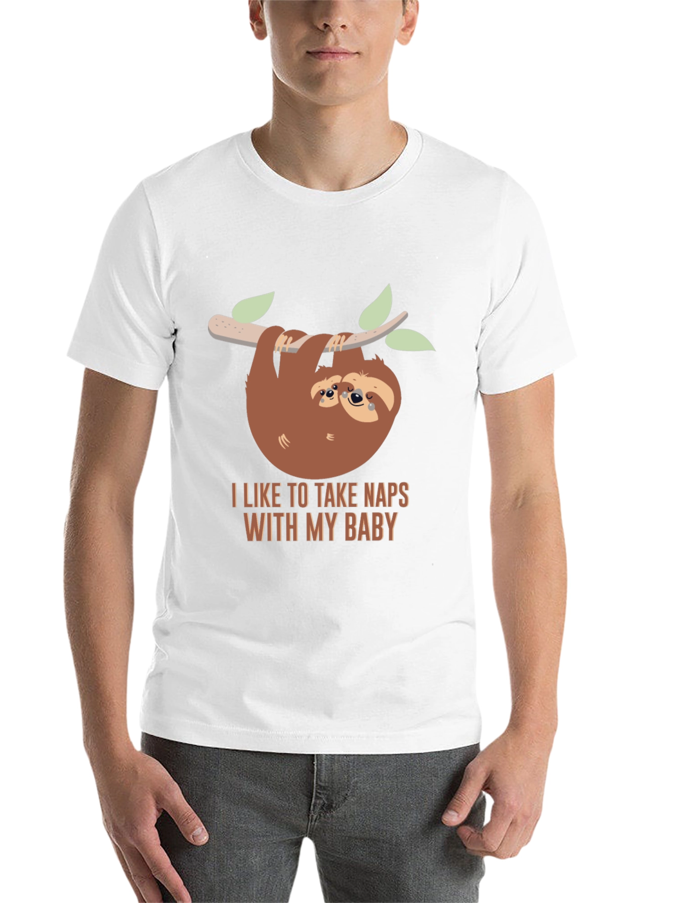 Nap Time Sloth T-Shirt - "I Like to Take Naps With My Baby" - 14