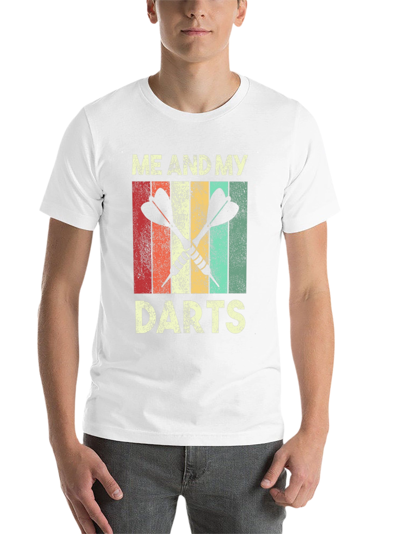 Black Retro "Me And My Darts" Graphic Tee view 14