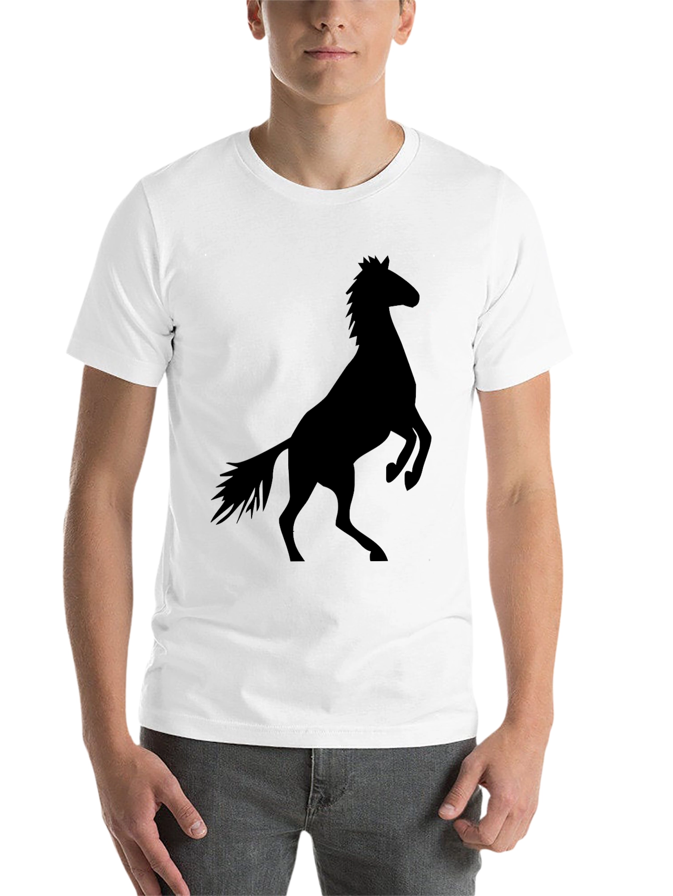 Black Black Horse Silhouette Graphic Tee view 14